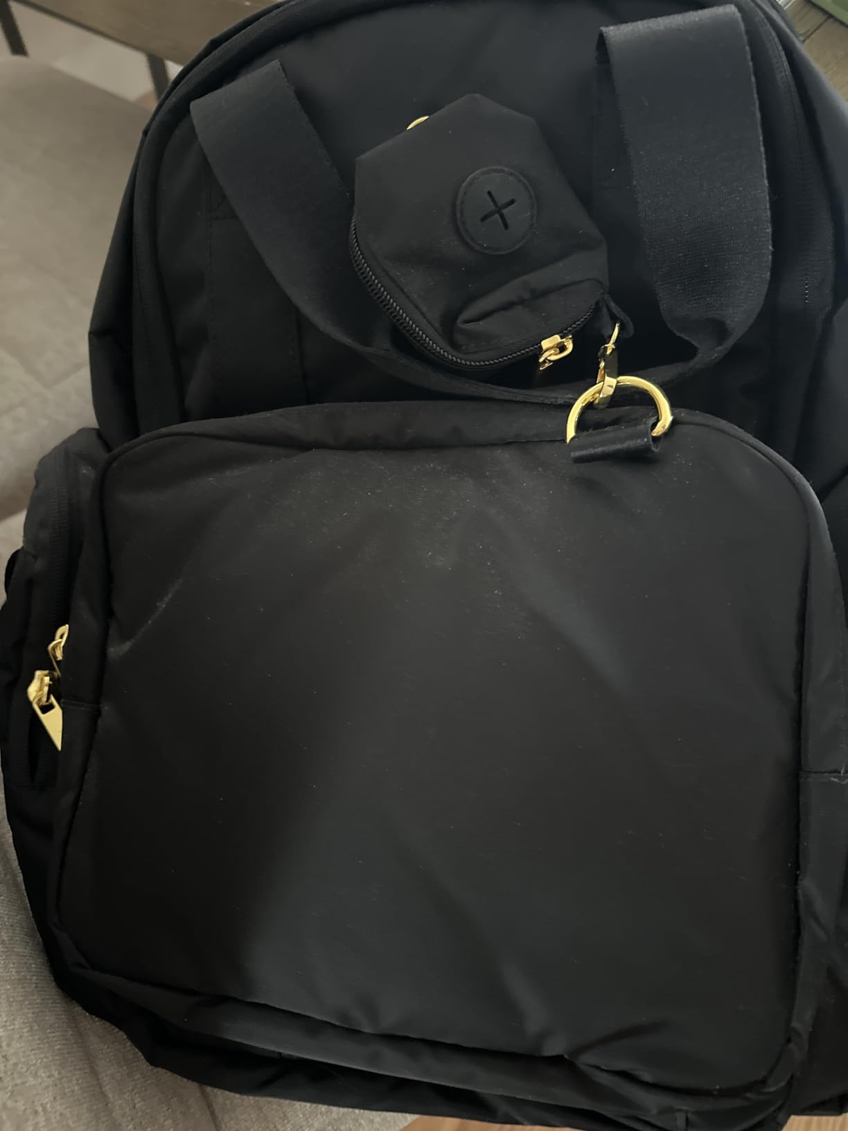HUGGIES Unisex-adult Signature Hug Pack Diaper Backpack, Cognac Leather, One Size customer photo 2