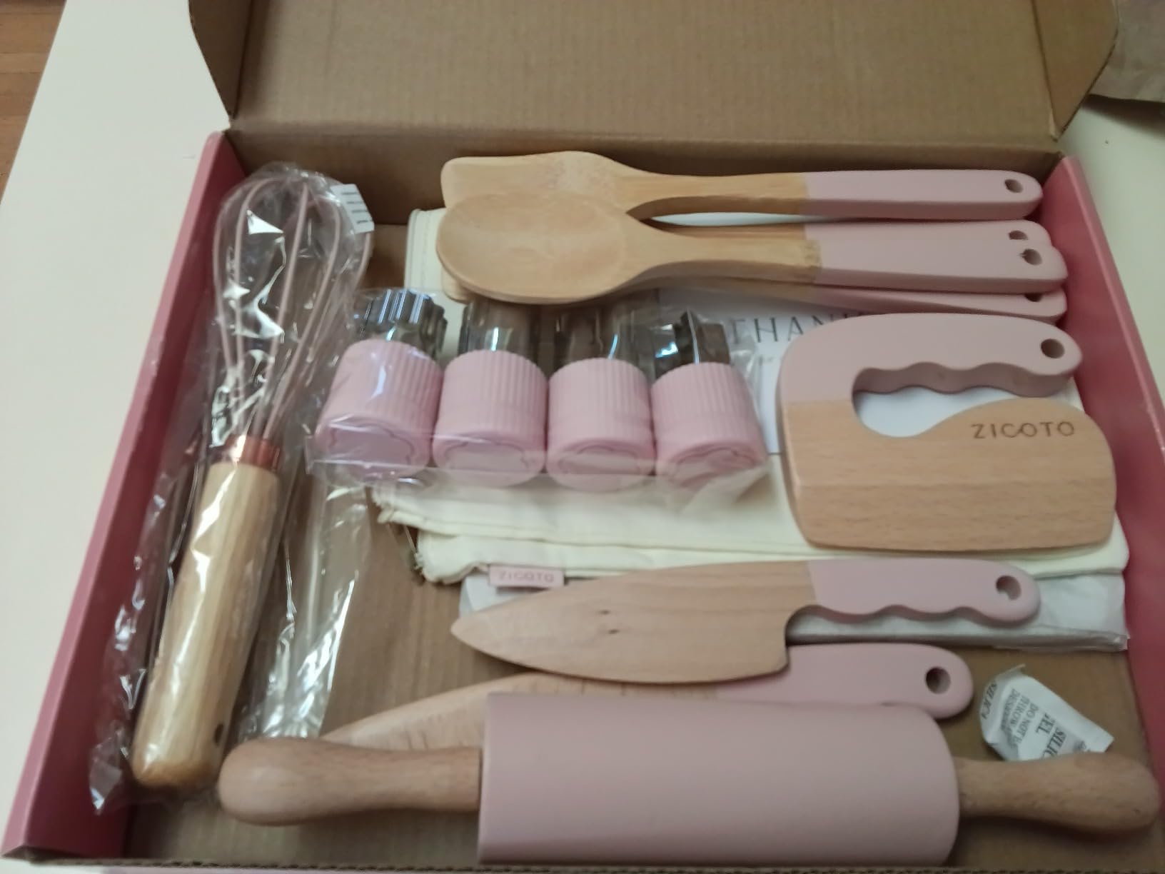 Wooden Cooking & Baking Set for Kids - Safe & Real Toddler Kitchen Tools customer photo 2