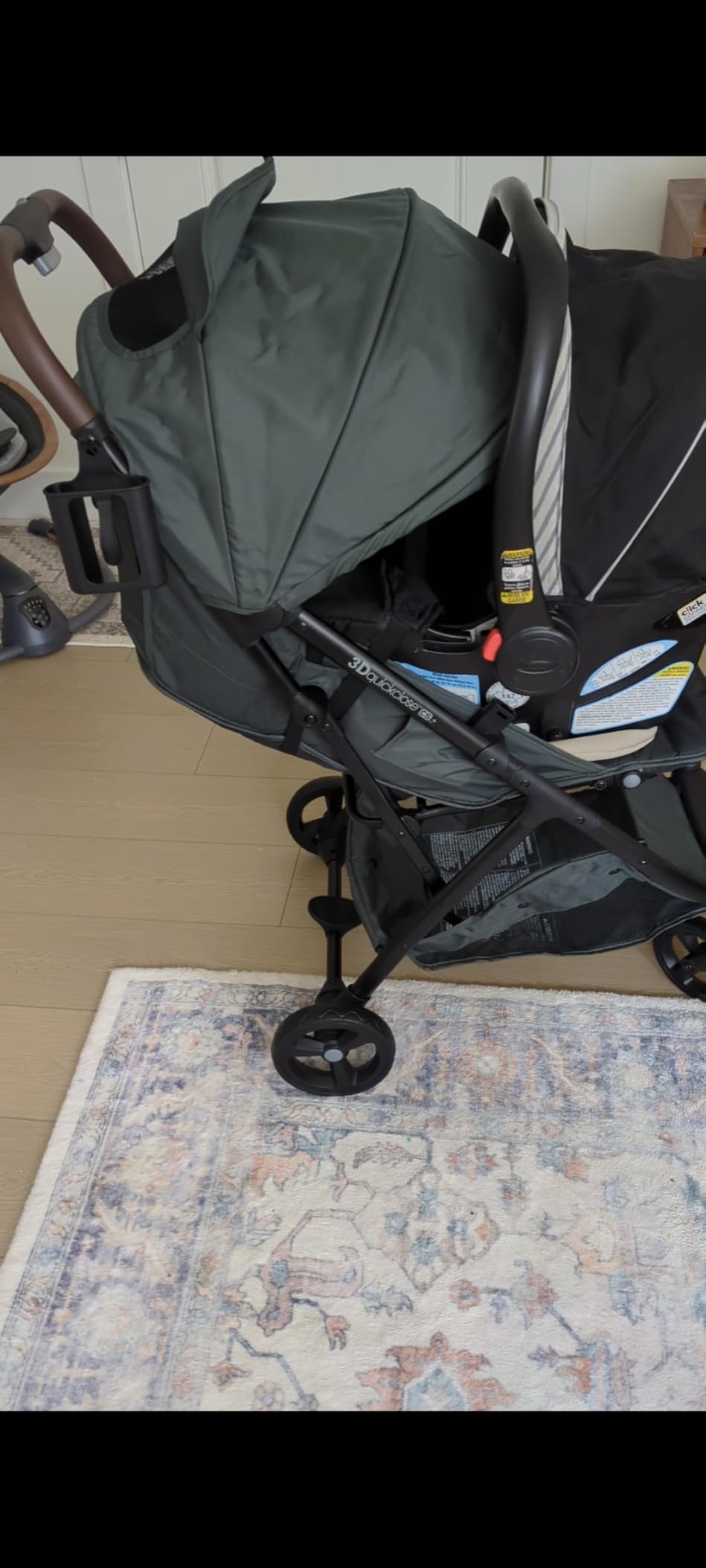 Ingenuity 3Dquickclose CS+ Compact Fold Stroller – Lightweight Stroller with Oversized Canopy, Extra-Large Storage and Compact Fold, Forest customer photo 2