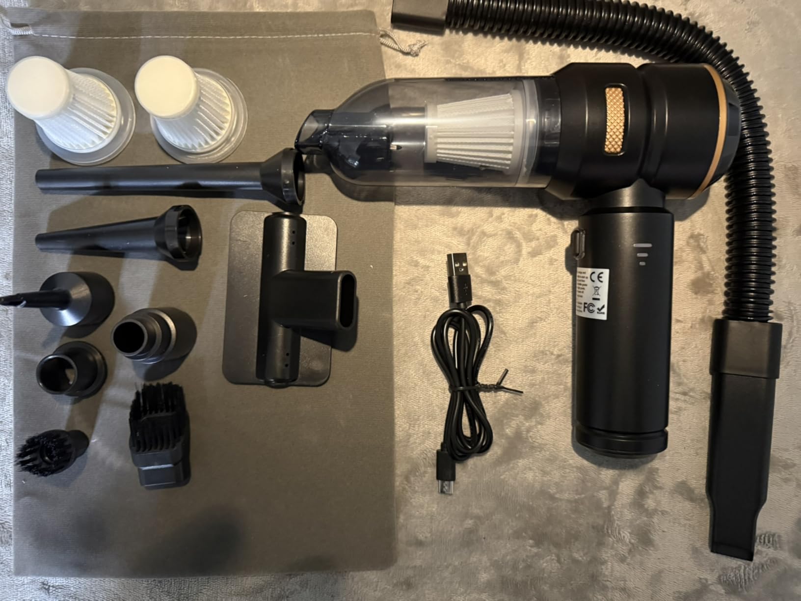 Car Vacuum Cleaner High Power - 22000PA Portable Car Vacuums 4 in 1 Compressed Air Duster & Blower Hand Held Vacuum Cordless with Brushless Motor for Cars Home Office Camping Ideal Gifts for Men women customer photo 1