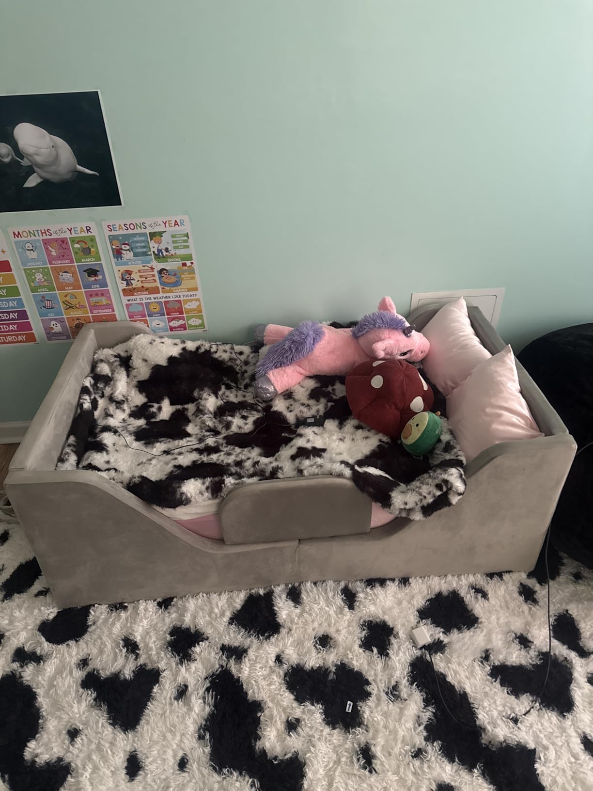 COSYSUPER Toddler Bed with Extra Safety Broad, Toddler Flood Bed customer photo 1