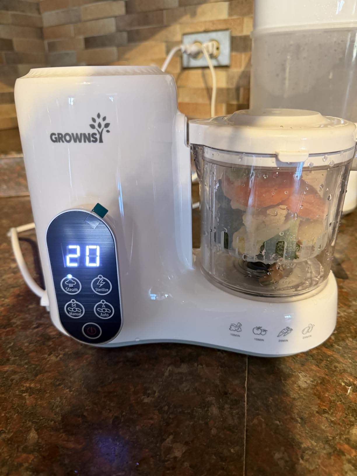 Grownsy Baby Food Maker, Steamer & Blender Baby Food Processor, White customer photo 1