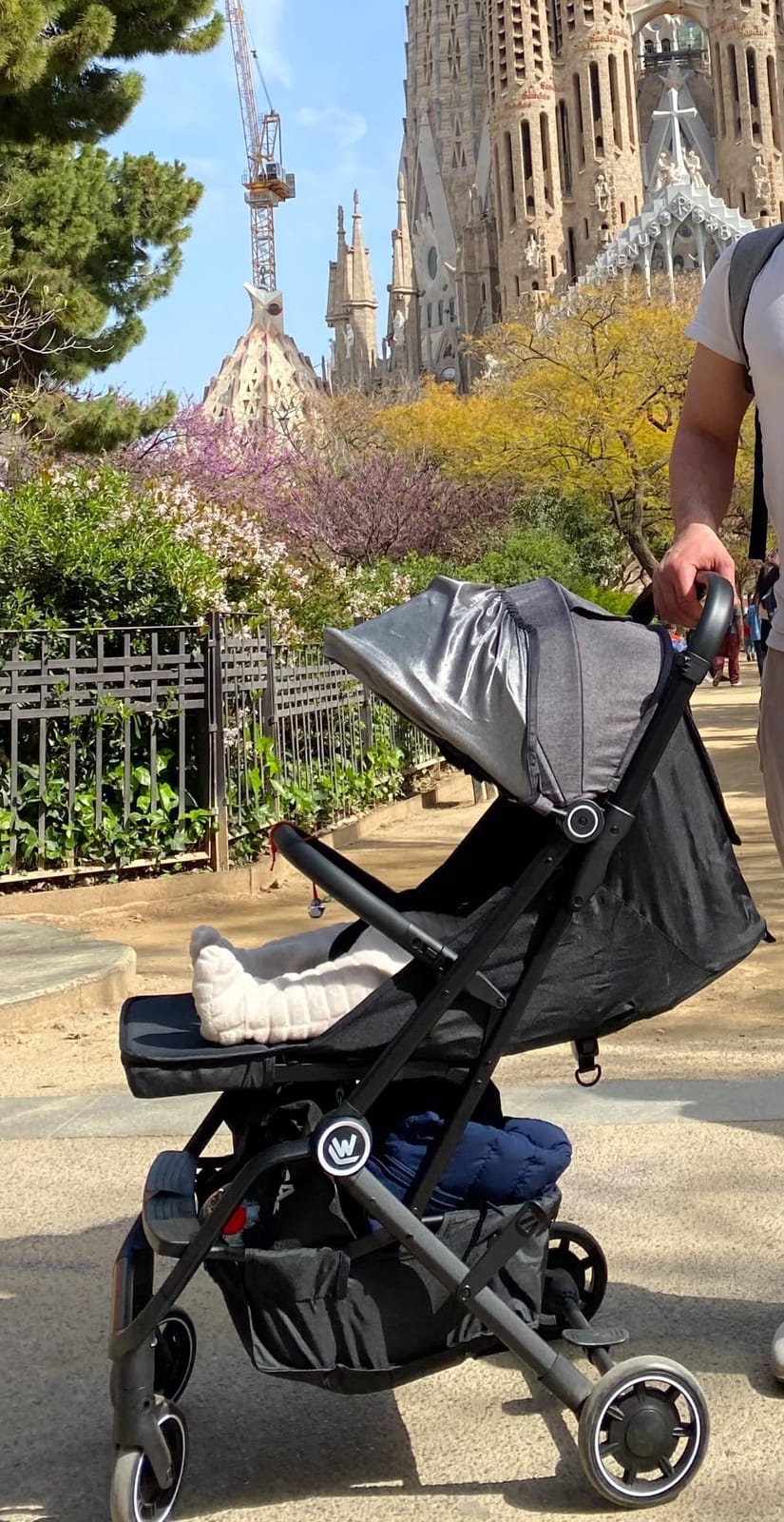 Rollingsurfer Lightweight Baby Stroller for Airplane, Compact Travel Pushchair with Retractable Foot Cover & Reclining Backrest, One Hand Fold Stroller for Toddlers 0-36 Months customer photo 2