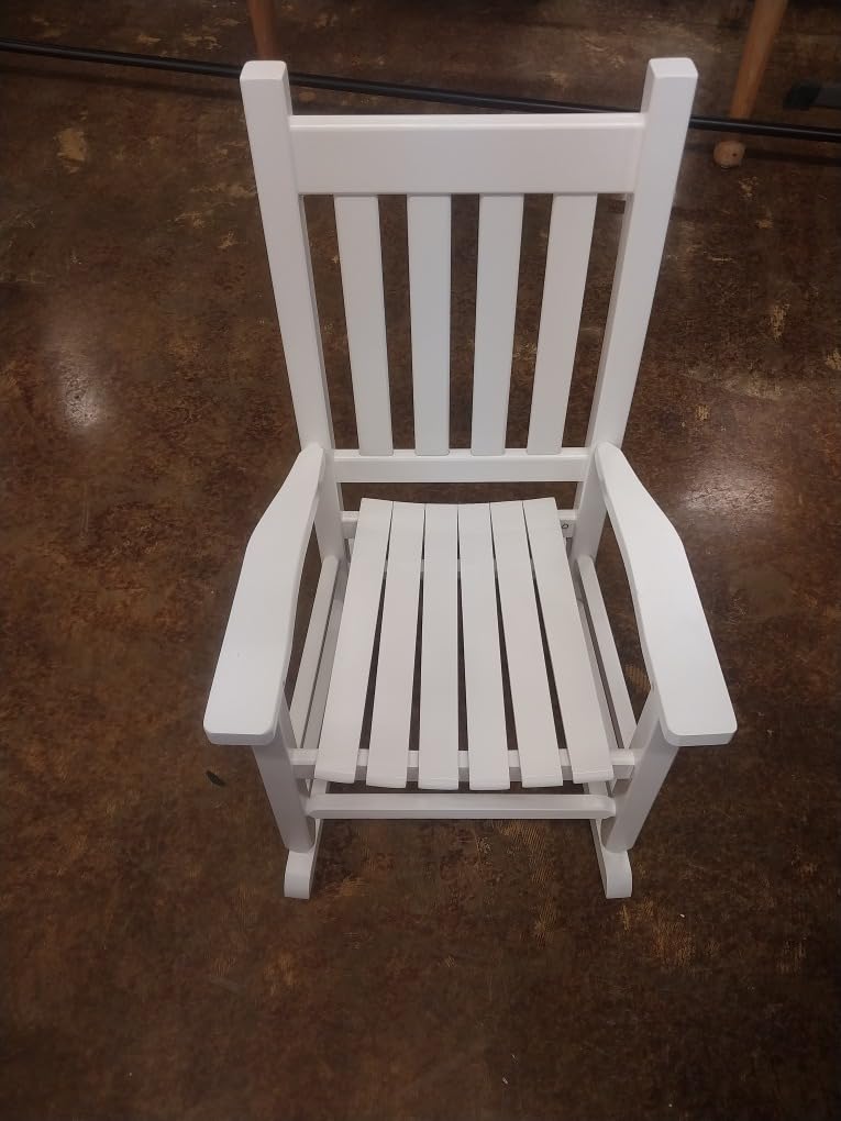 Kids Rocking Chair Toddler Wooden Indoor for Child Comfy Recliner Rocker for Baby Ages 3-6 Outdoor Lounge Children Playroom Anti-Tip Design Safe & Sturdy Brown customer photo 2
