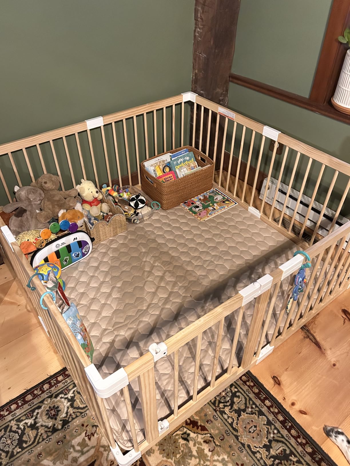 Comfy Cubs Square Kids Play Mat 56 x 56in Baby Floor Mat - Fern customer photo 2