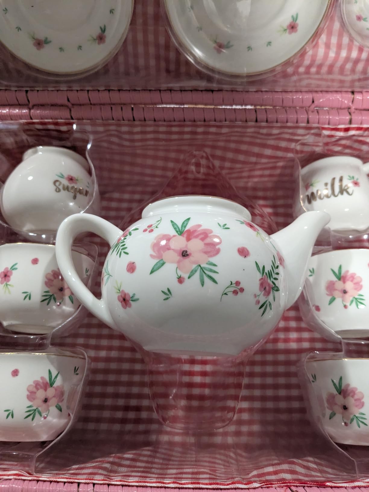 Porcelain Tea Set for Girls, Tea Party Set for Little Girls, Kids Tea Set Kitchen Pretend Play, Princess Tea Time Playset with Teapot Cups Carry Case, Toddler Girl Toys Birthday Gifts Age 3+ customer photo 1