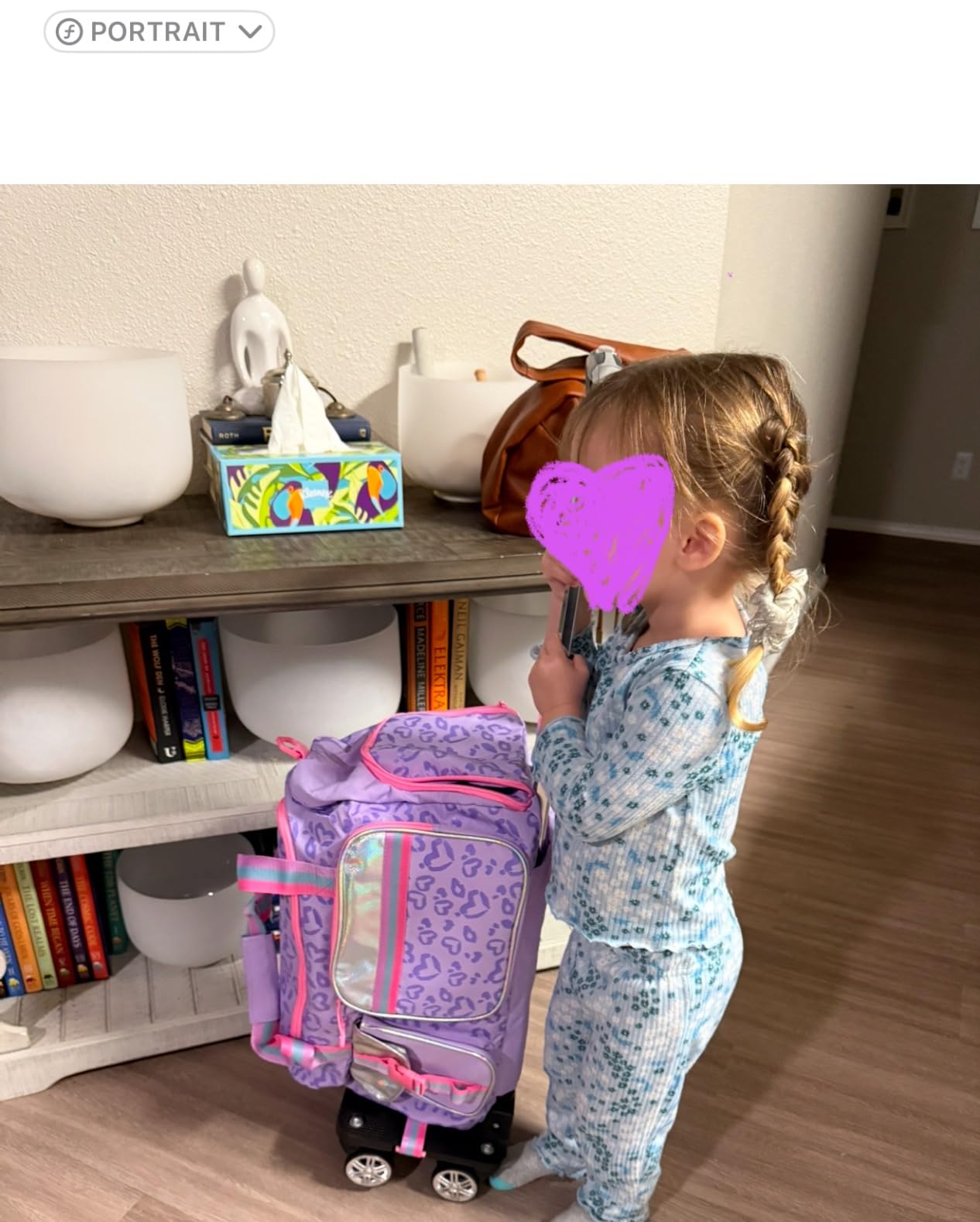 Kids Rolling Duffle Bag with Wheels for Girls - Travel Overnight Bag with Makeup and Toiletry Bag - Dance Bag for Women customer photo 1
