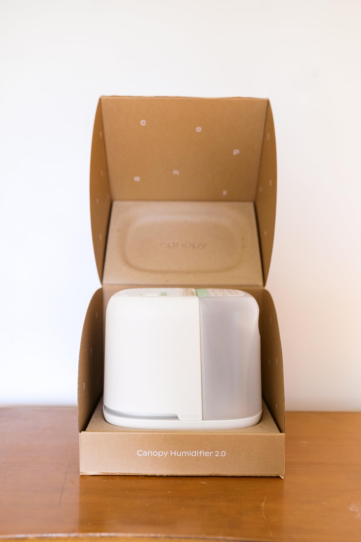 Canopy Bedside Humidifier 2.0, White, 2.5L, 36 Hr, Reading Light & Sound customer photo 1