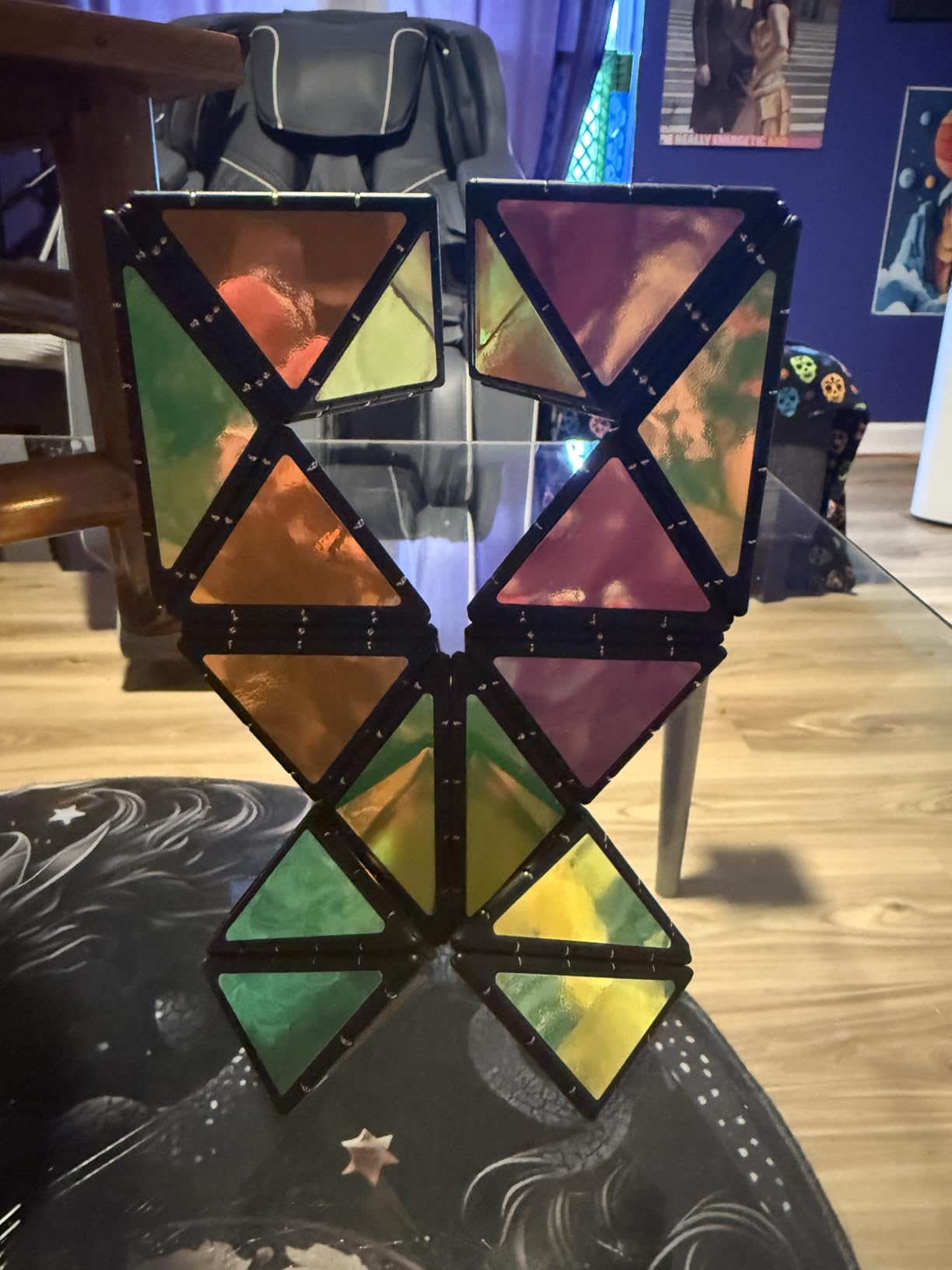 TOSY Magnet Pyramid Stone - 1 Cube Transforms into 1 Billion Shapes, 12 Pieces, 243 Rare Earth Magnets, Holographic Design Magnet Tiles Creative Puzzle STEM/STEAM Toy customer photo 1