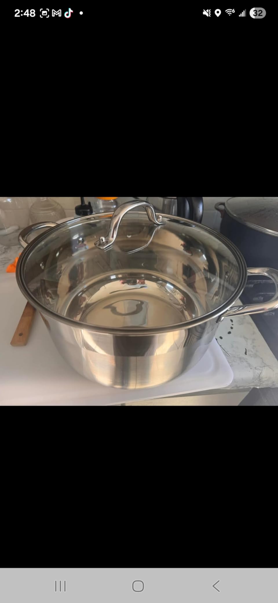Kirecoo 12 Quart Stainless Steel Heavy Duty Stock Pot with Visible Lid customer photo 2