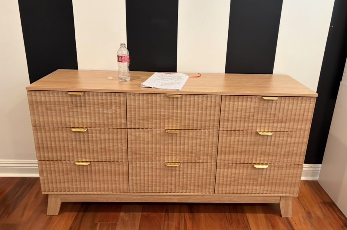 Fluted Dresser for Bedroom with 6 Drawers, 48