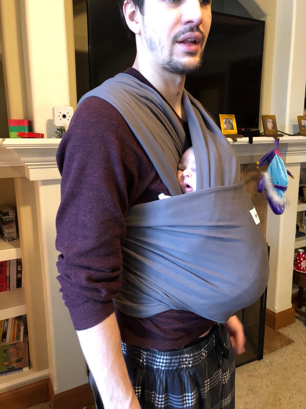 Sleepy Wrap Baby Carrier Wrap for Infants 7-35lbs, Lightweight, Pink customer photo 1