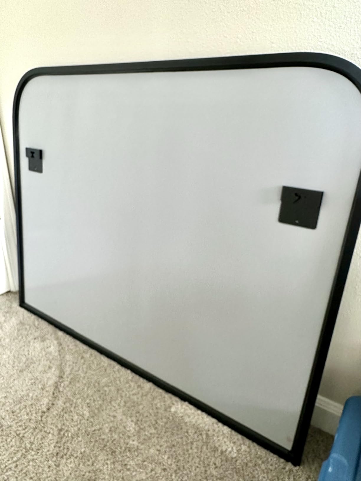 Black Arched Top Wall Mounted Mirror 38