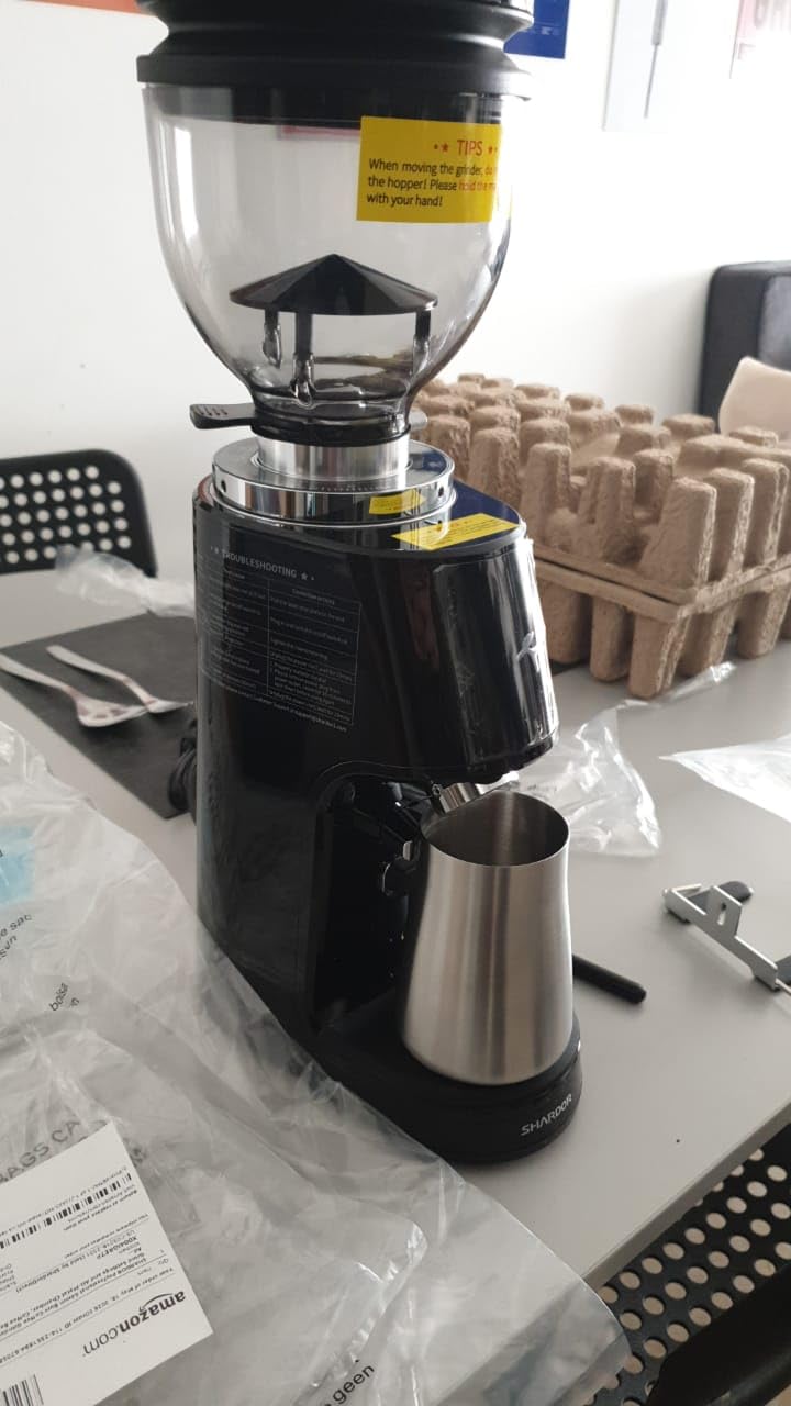 SHARDOR 64mm Flat Burr Coffee Grinder, 100 Settings, Anti-Static, Black customer photo 1