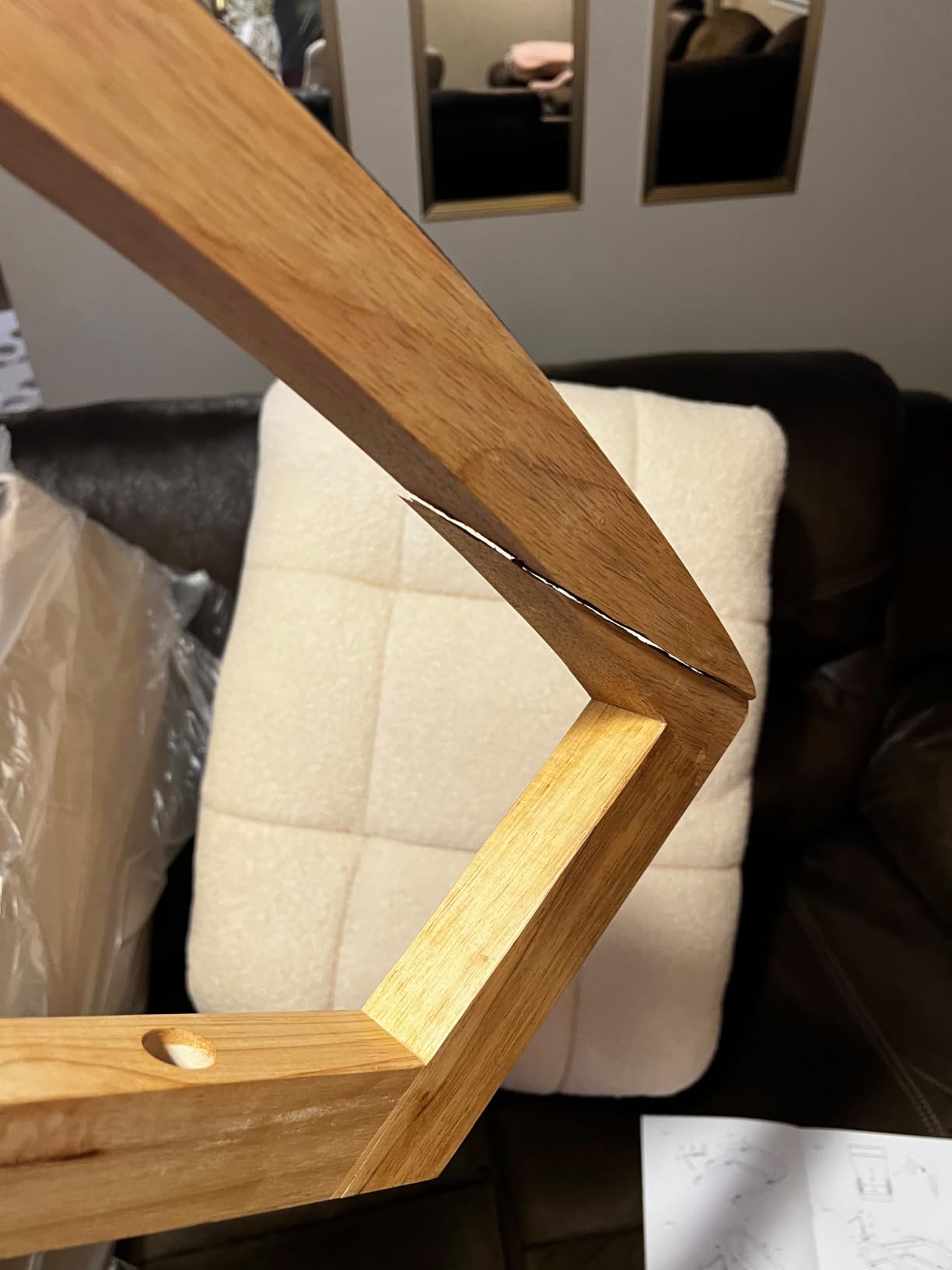 NIOIIKIT Oversized Nursery Rocking Chair, Teddy Upholstered Glider Chair with Footrest, Large Glider Rocker with Side Pocket, Rocking Accent Chair, Glider Reading Chair for Living Room (Ivory) customer photo 1