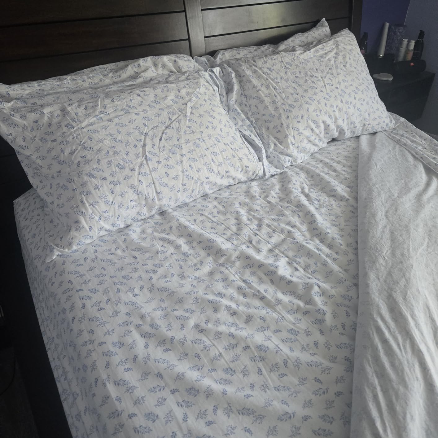 Casa Platino 100% Cotton Queen Sheet Set – 6 Piece Queen Sheet Set Queen with Crisp Cool & Soft Feel, with 15 Inch Deep Pocket Fitted Sheet, Breathable & Cozy for a Good Nights Sleep – Ashpetal customer photo 1