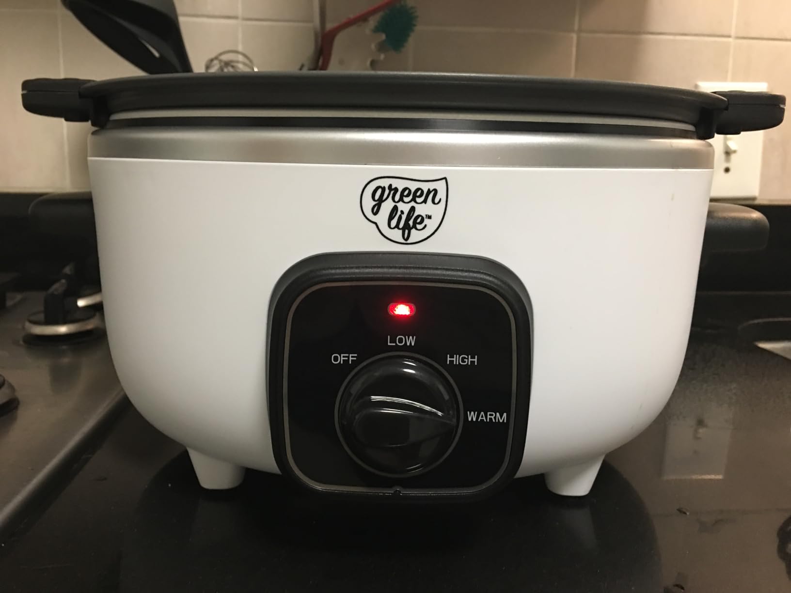 GreenLife 8QT Ceramic Nonstick Slow Cooker, Cooktop/Oven Safe, Black customer photo 2