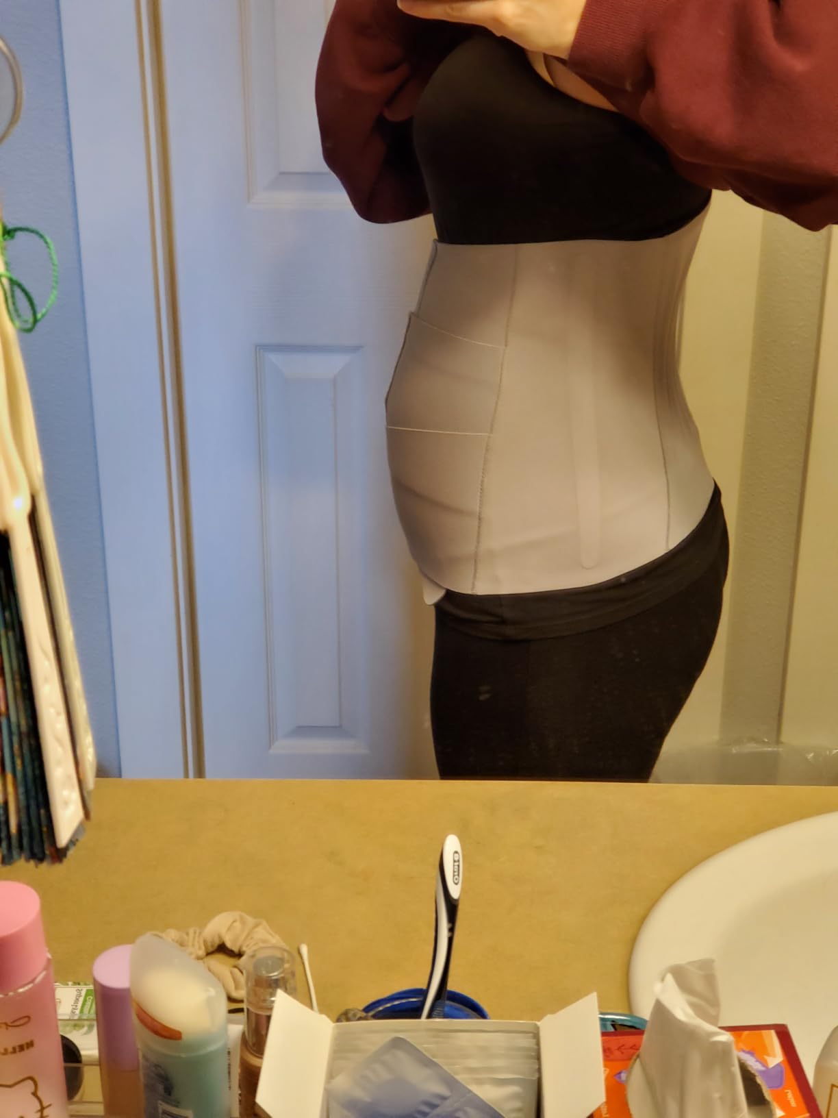Momcozy Ergowrap Postpartum Belly Band, 3D Lifting & Ergonomic Back Support customer photo 1