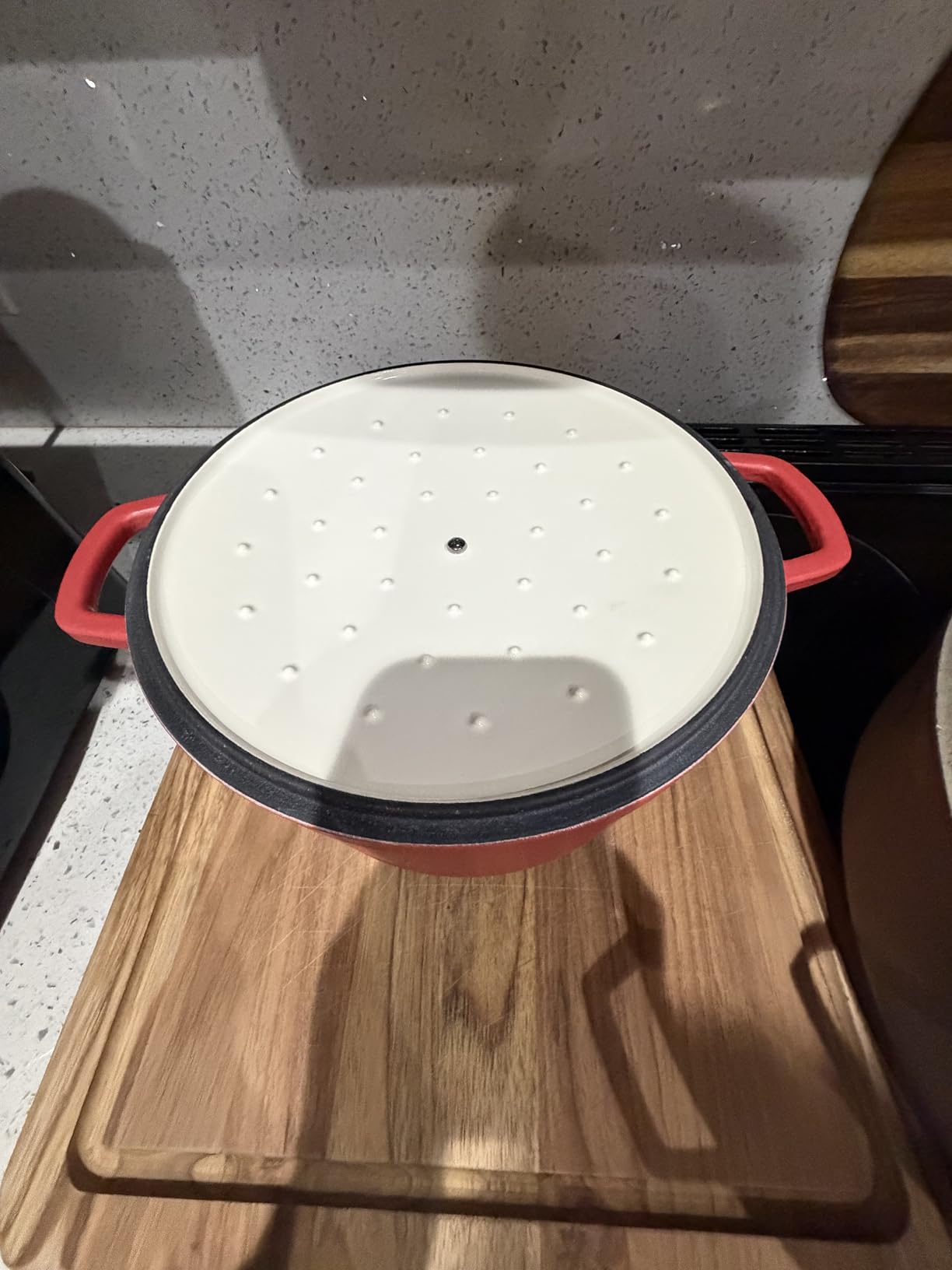 CAROTE 5QT Cream White Enameled Cast Iron Dutch Oven Pot with Lid customer photo 1