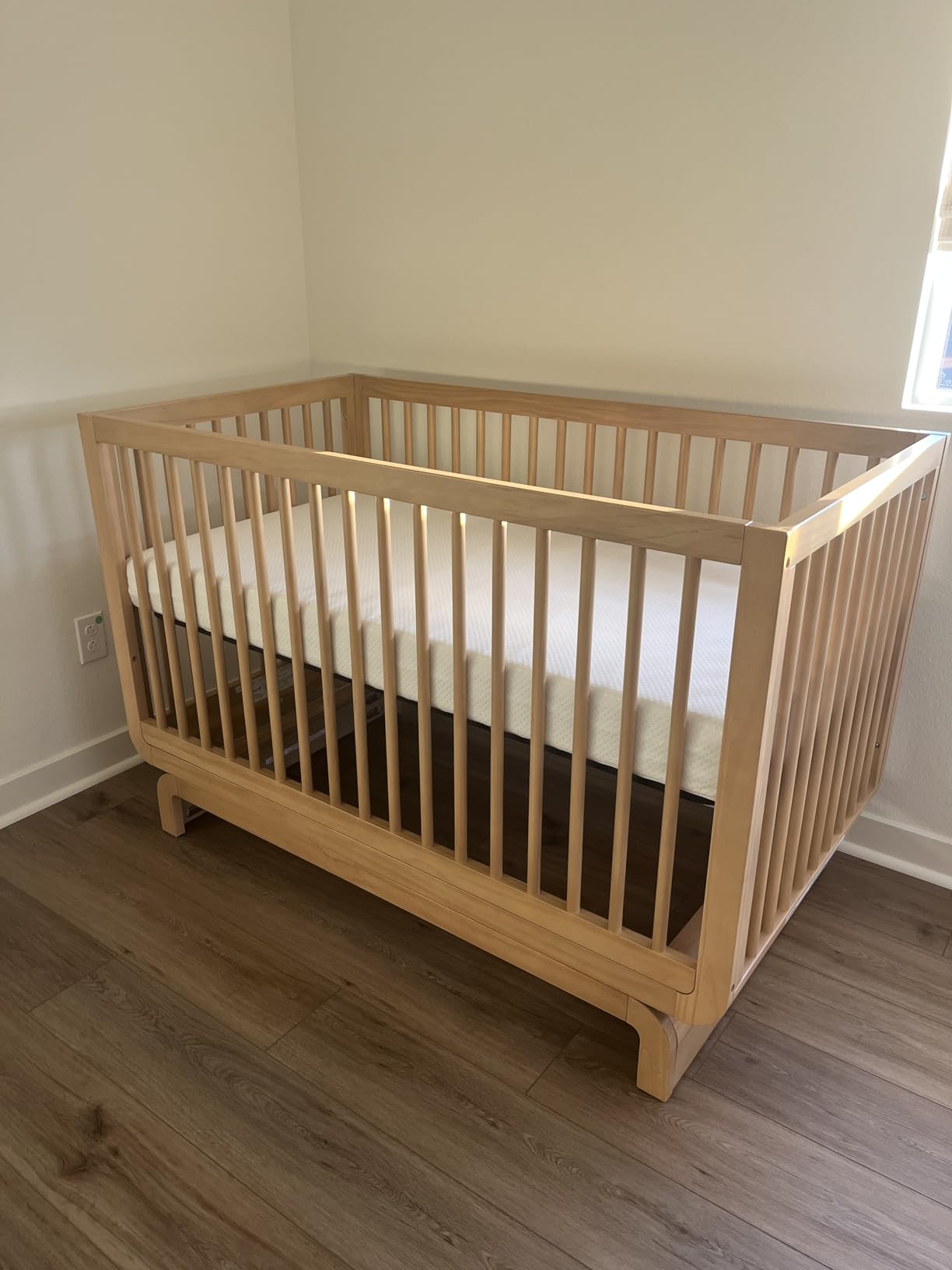 Storkcraft Santorini 5-in-1 Convertible Crib with Guardrail, Hazelnut customer photo 2