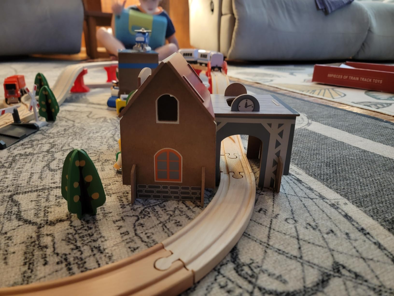 Electric Wooden Train Track Set Toy for Toddlers & Kids customer photo 1