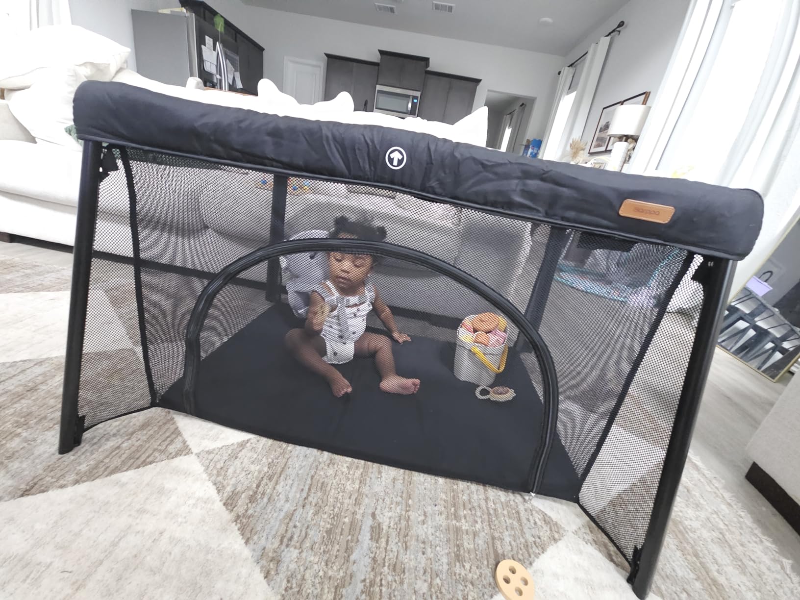 HARPPA Rossi Travel Crib, Portable Baby Playard with Mattress for Toddlers customer photo 1