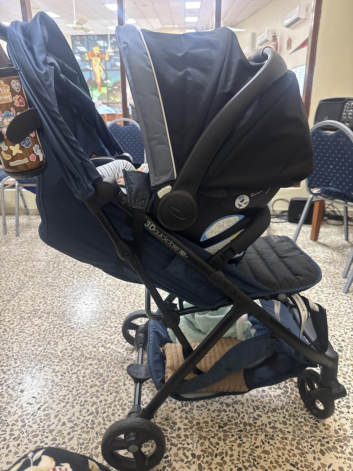 Ingenuity 3Dquickclose CS+ Compact Fold Stroller – Lightweight Stroller with Oversized Canopy, Extra-Large Storage and Compact Fold, Black customer photo 2