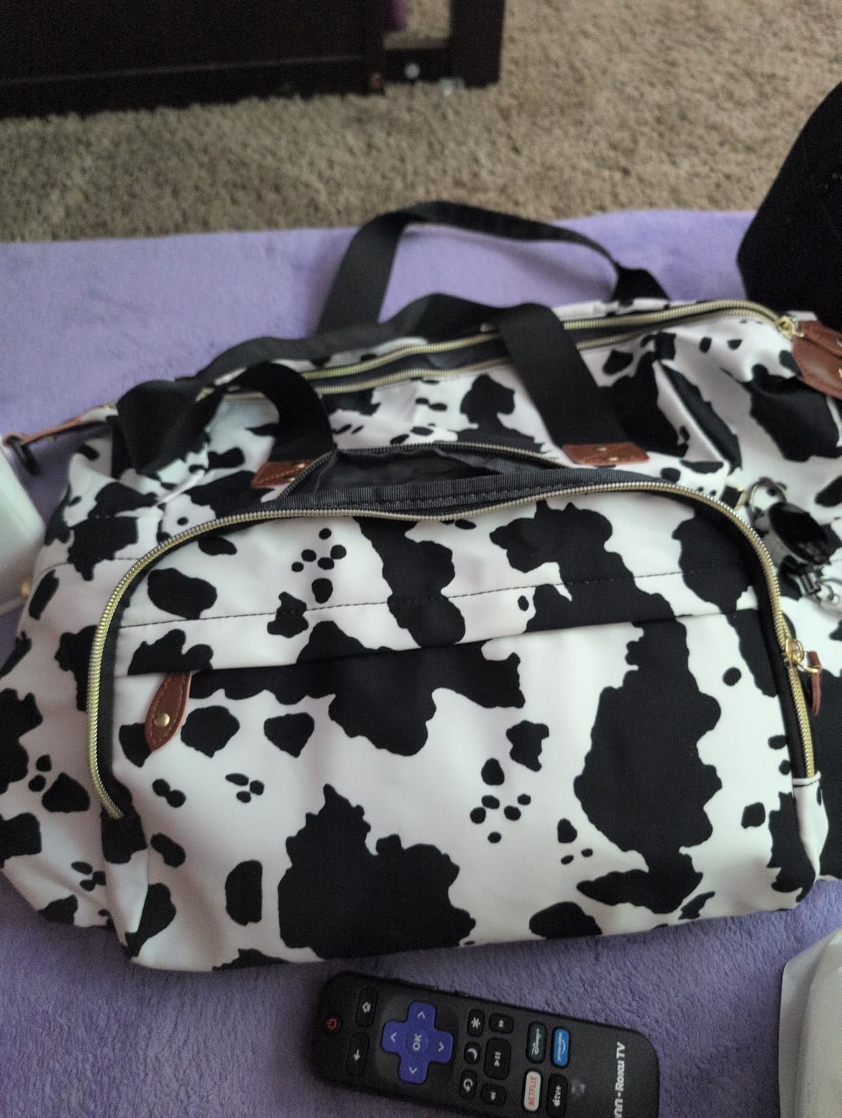 Tenot Diaper Bag Tote, Baby Bags with Pacifier Case Black customer photo 2