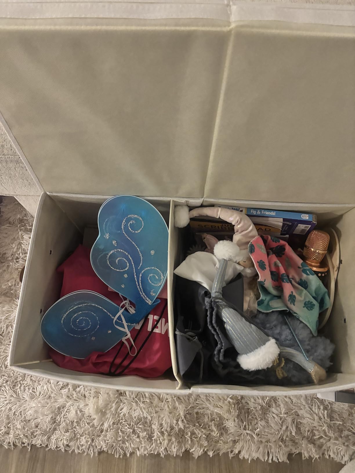 Extra Large Toy Storage Box with Lid,Toy Chest Bin Basket with Dividers customer photo 2