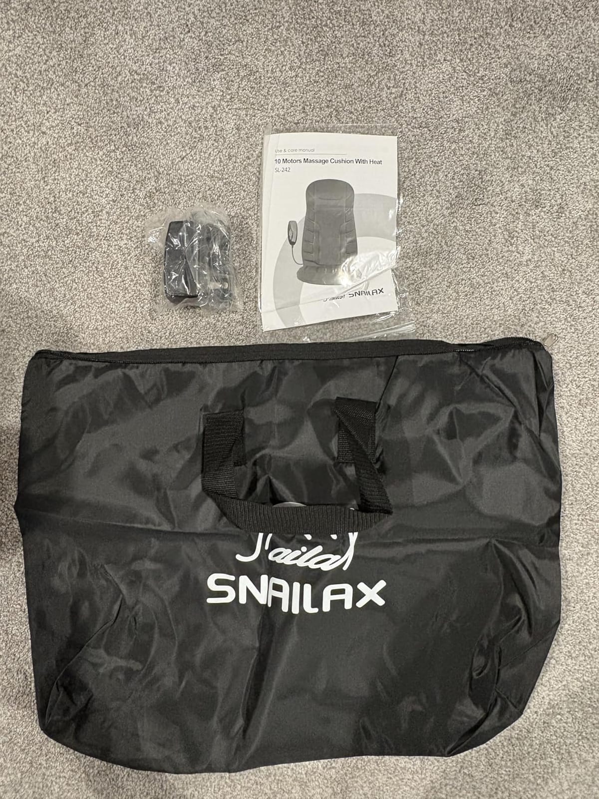 Snailax Back Massager with Heat, Vibration Massage Chair Pad, Seat Cushion | 10 Motors, 5 Modes, 3 Intensities, 2 Heat Settings, 3 Heating Areas, 30/60/90-Min Timer, Foldable, Carry Bag, 2026 Upgraded customer photo 1