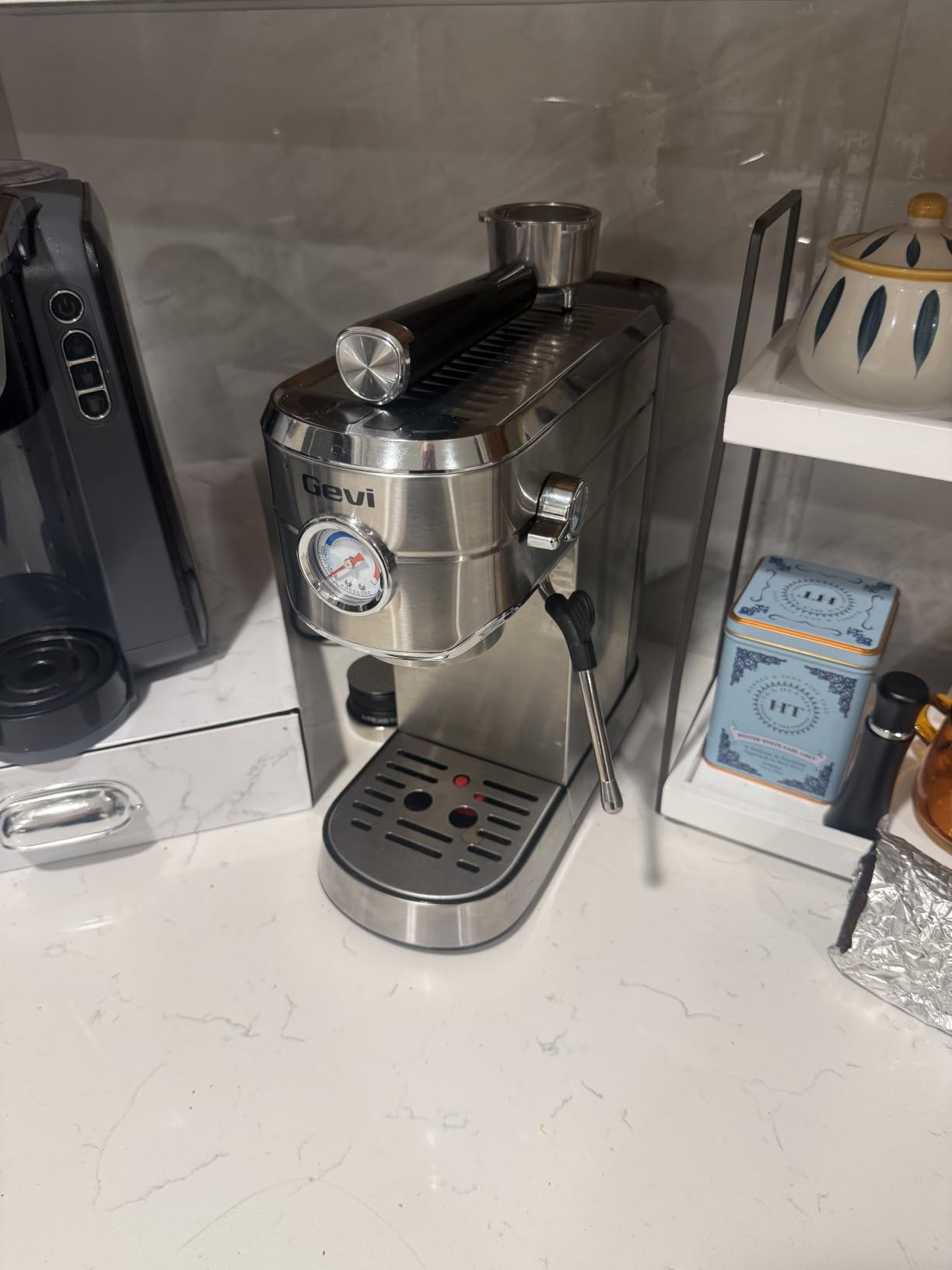 Gevi 20 Bar Compact Espresso Machine for Home,Latte、Cappuccino Coffee Maker customer photo 1