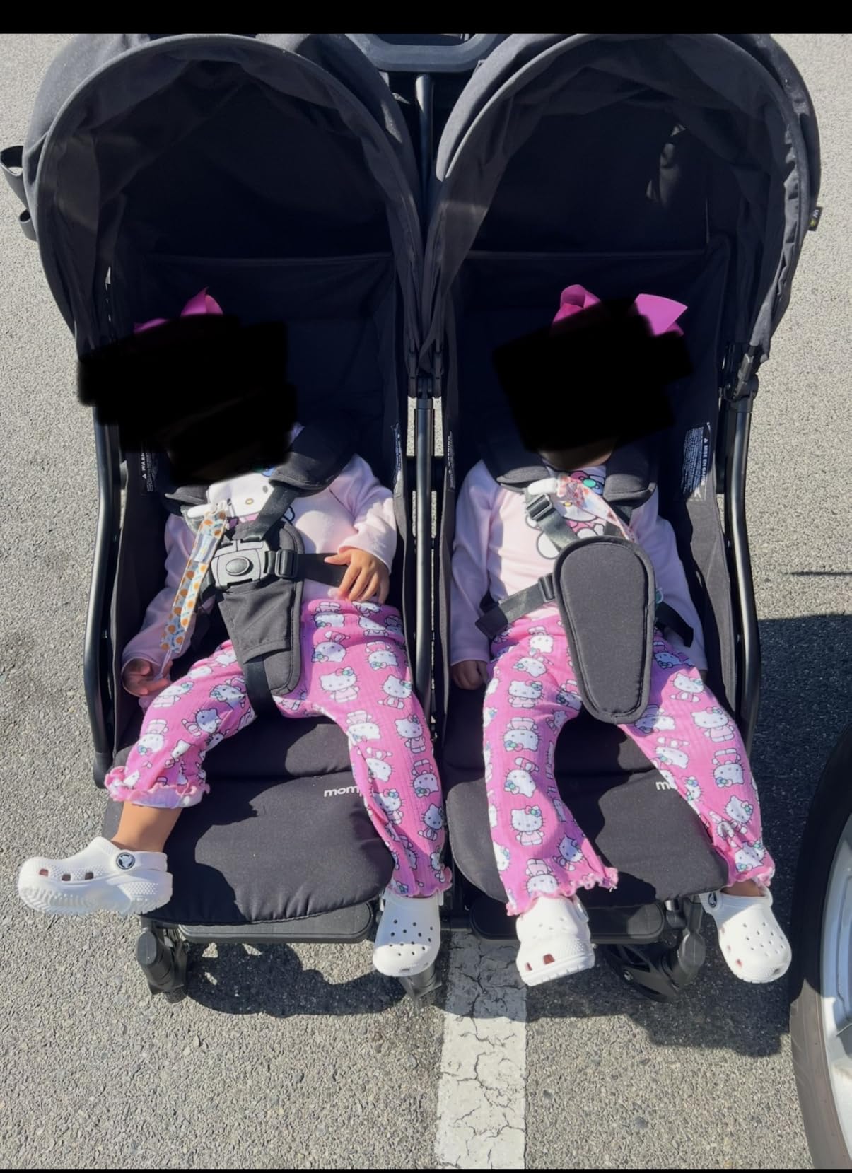Mompush Lithe Double Stroller, Lightweight Side by Side, Infant & Toddler customer photo 2