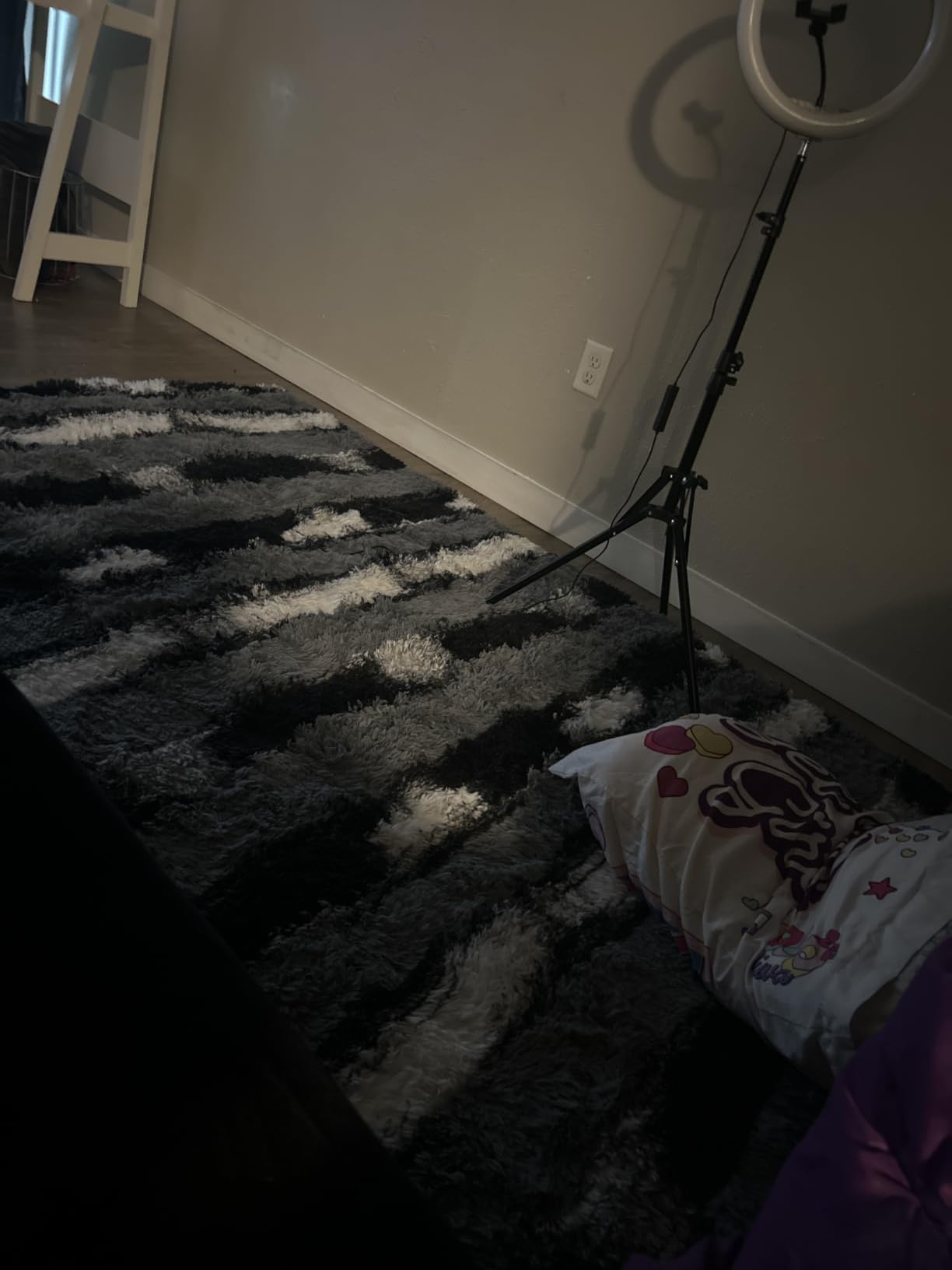 4x6 Fluffy Blue Area Rug Striped customer photo 1