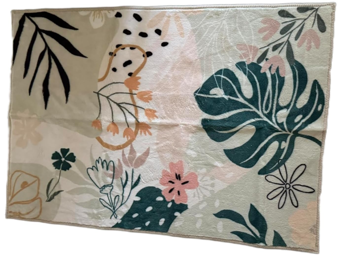 Joiedomi 5x7 Area Rugs for Living Room Non-Slip Washable Rug with Rubber Backing Large Soft Art Floral Carpet for Bedroom Kids Nursery Dining Room (Pink) customer photo 1