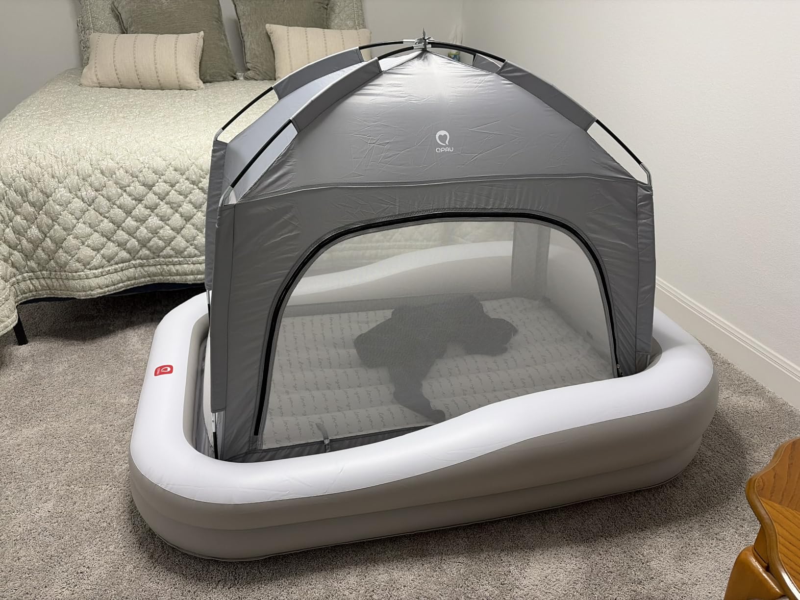 QPAU Inflatable Kids Air Mattress with Tent and Fast Electric Pump, Ages 3+ customer photo 2
