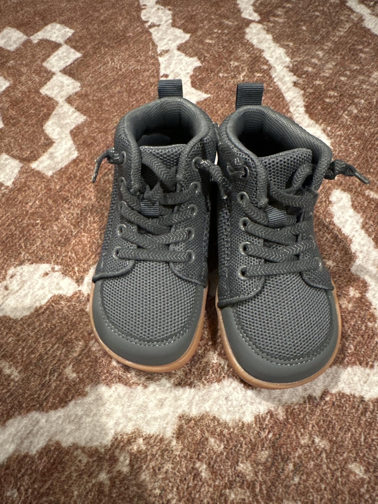 WateLves Toddler Little Kids Wide Barefoot Shoes Girls Boys Lightweight Boots Minimalist High Top Walking Shoes Breathable Comfort-Forward Ankle Support customer photo 1
