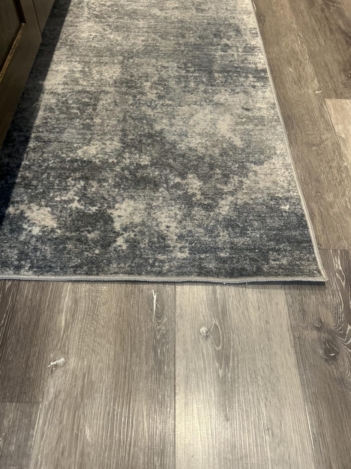 3x5 Washable Entryway Rug – Non-Slip Rubber Backed Small Area Rug for Kitchen, Bedroom, Living Room, Office – Soft Low-Pile Thin Modern Abstract Neutral Throw Rug (Blue Gray,3x5) customer photo 1