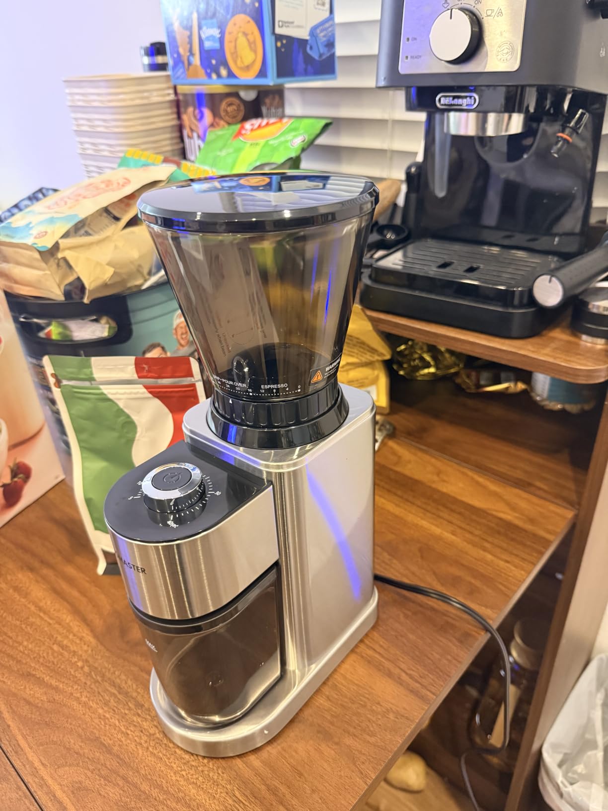 Aromaster Burr Coffee Bean Grinder, 48 Settings, Anti-Static, Black customer photo 2