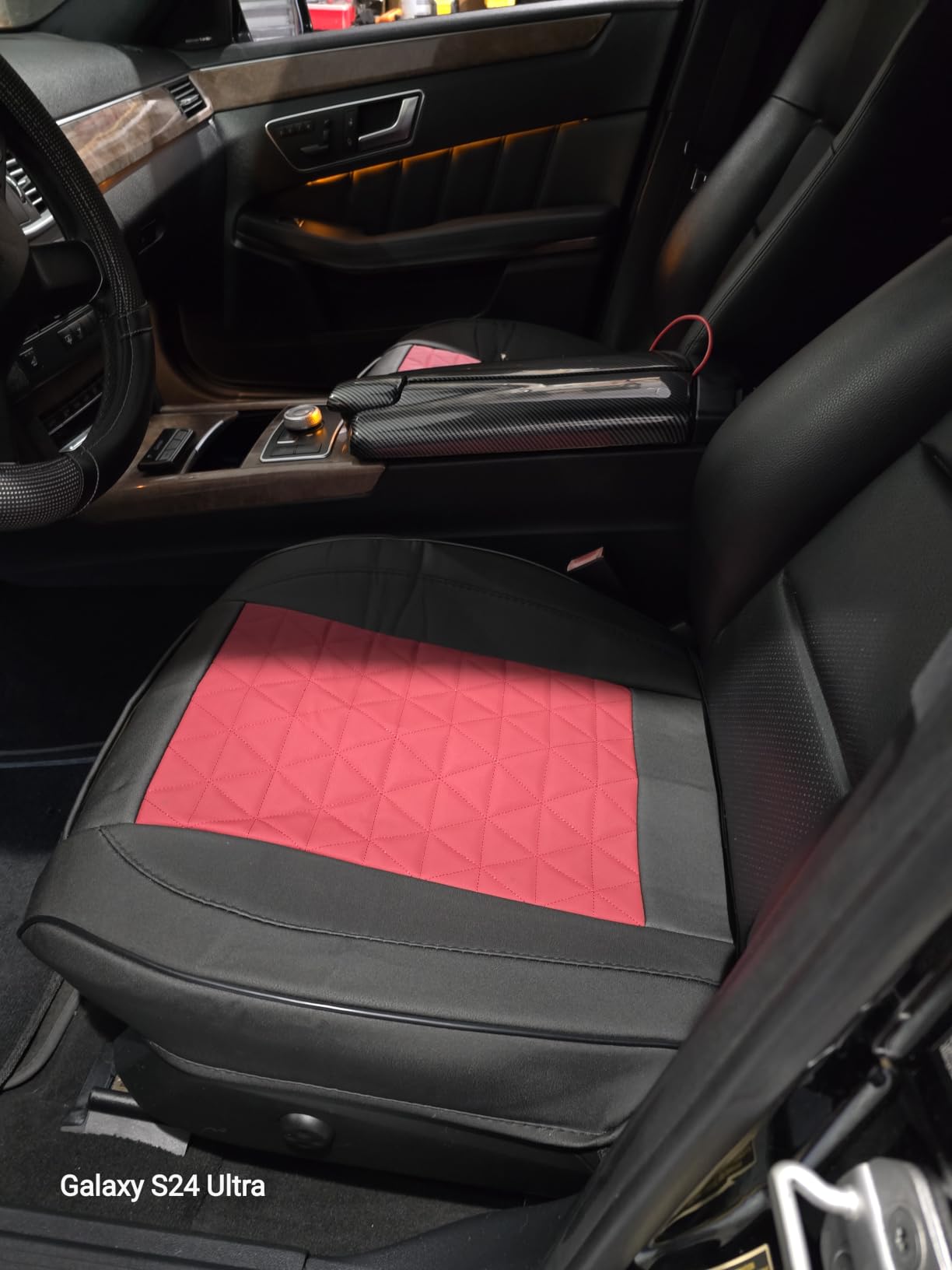 Luxury Faux Leather Car Seat Cover, Car Seats Cushion, Black customer photo 2