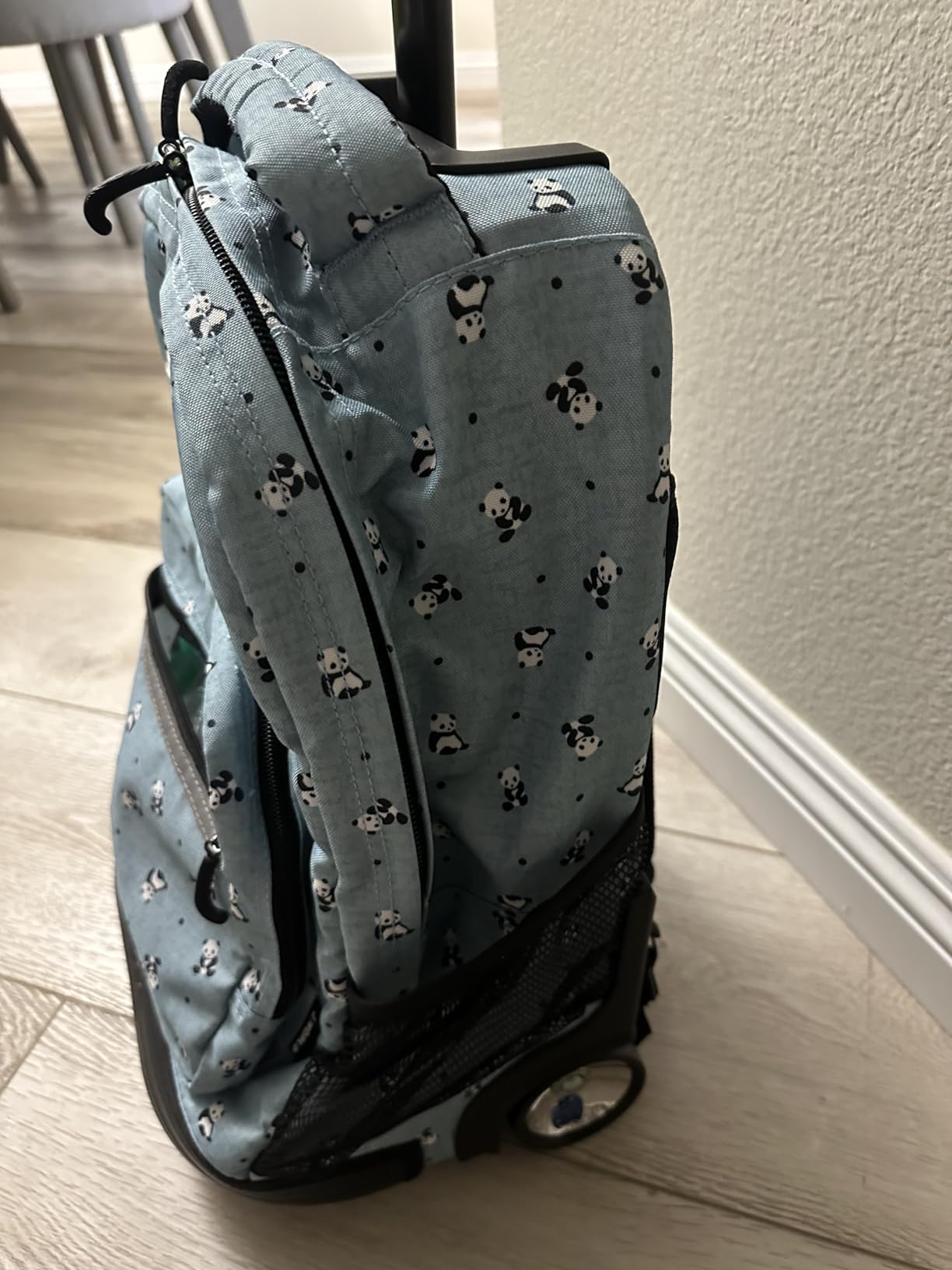 J World Sunrise Kids Rolling Backpack with Wheels for Girls Boys, Roller Bookbag for School, 18 x 13 x 9 Inches, Puffy Flower customer photo 2