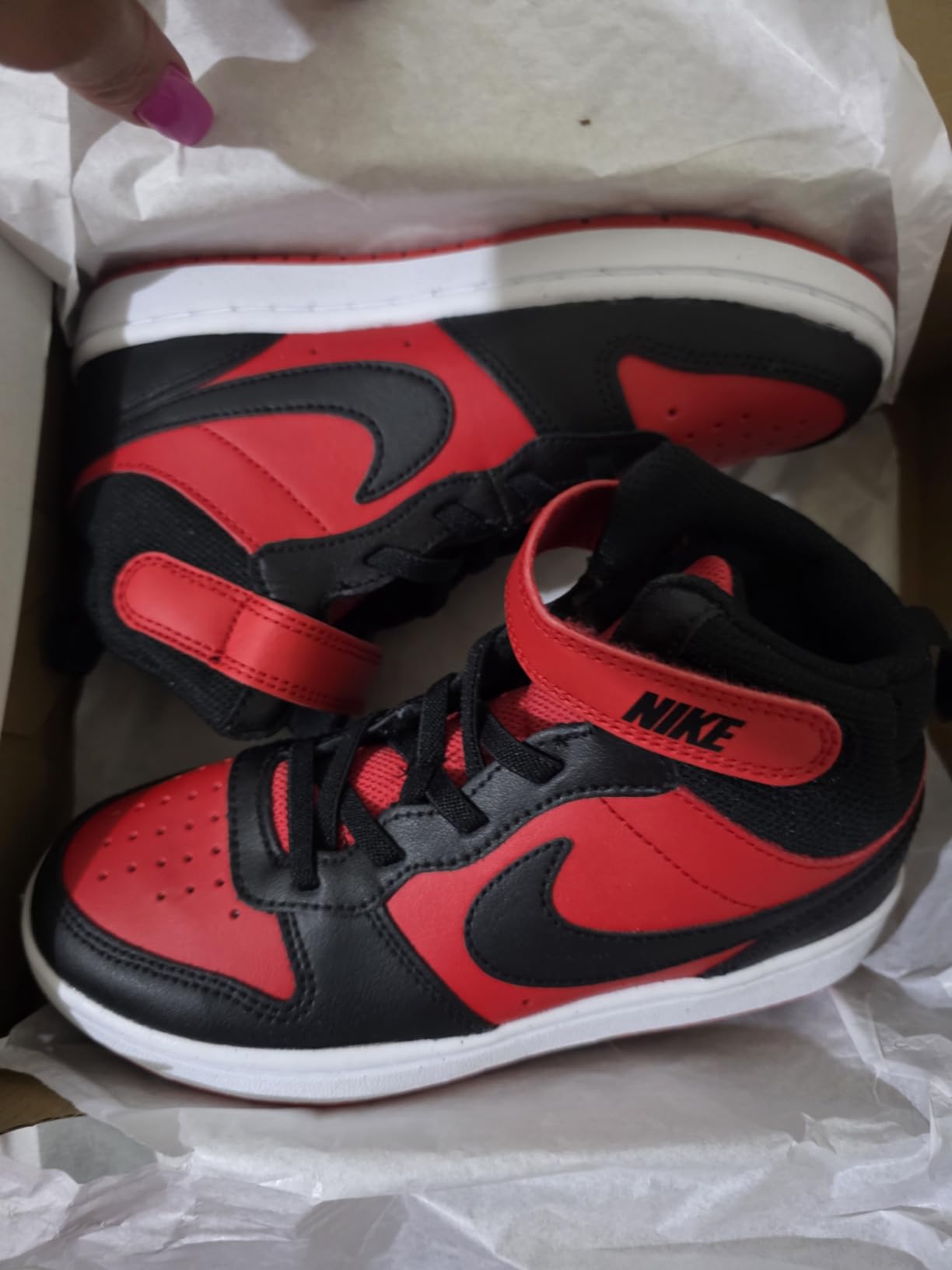 Nike Unisex Kids' Court Borough Mid 2 Shoes - Boys Girls Toddlers & Baby Sneakers customer photo 2