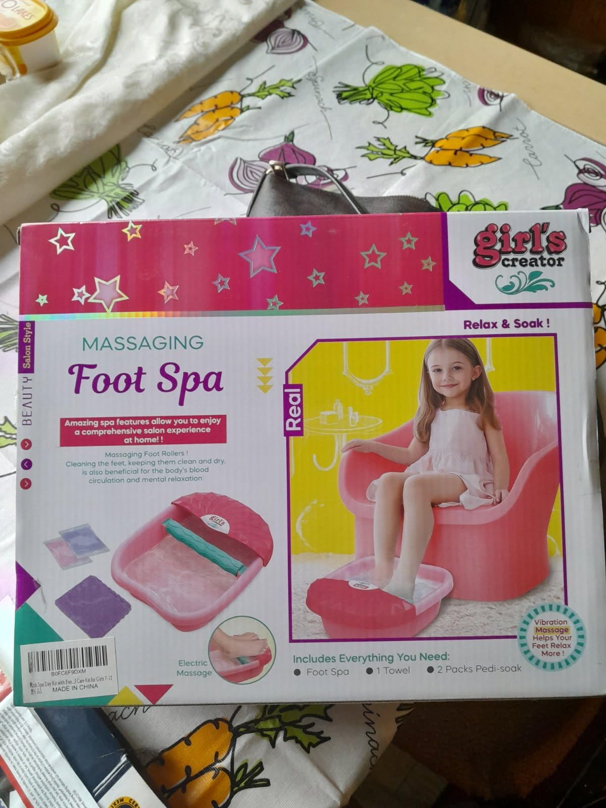 Kids Foot Spa Kit - Kids Spa Day Kit for Girls 4-12 Years. - Pedicure Foot Spa, Girls Spa Set Nails Art Salon Girl Stuff - Parties & Christmas Birthday Gifts for 7 8 9 10-12 Year Old Girl Gifts customer photo 1