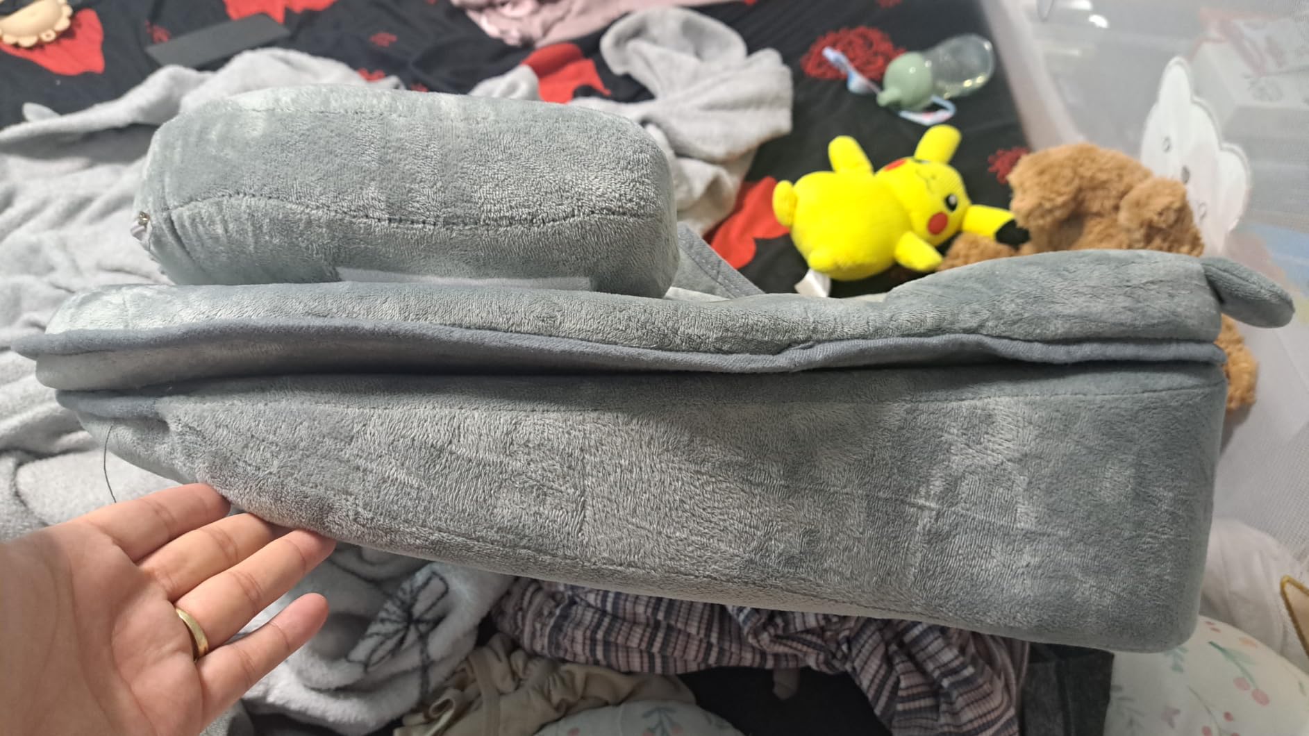 Baby Feeding Pillow, Anti Overflow Feeding Pillow for Reducing Spit-Up, Safety Nursing Pillow, Baby Lounger Reflux Wedge Breastfeeding, Removable top and Bottom customer photo 1