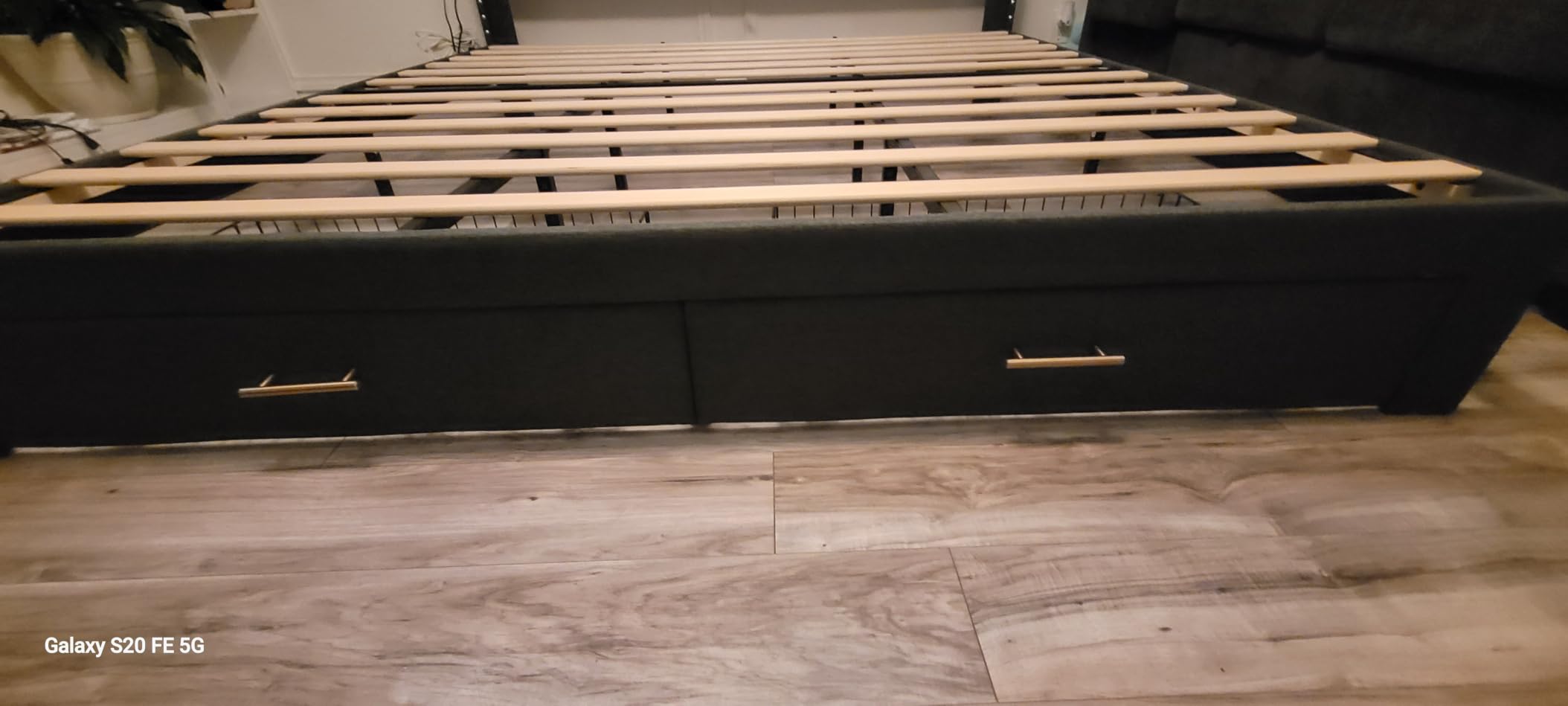 CypBed Queen Bed Frame with 2-Tier Storage Headboard & 4 Storage Drawers customer photo 2