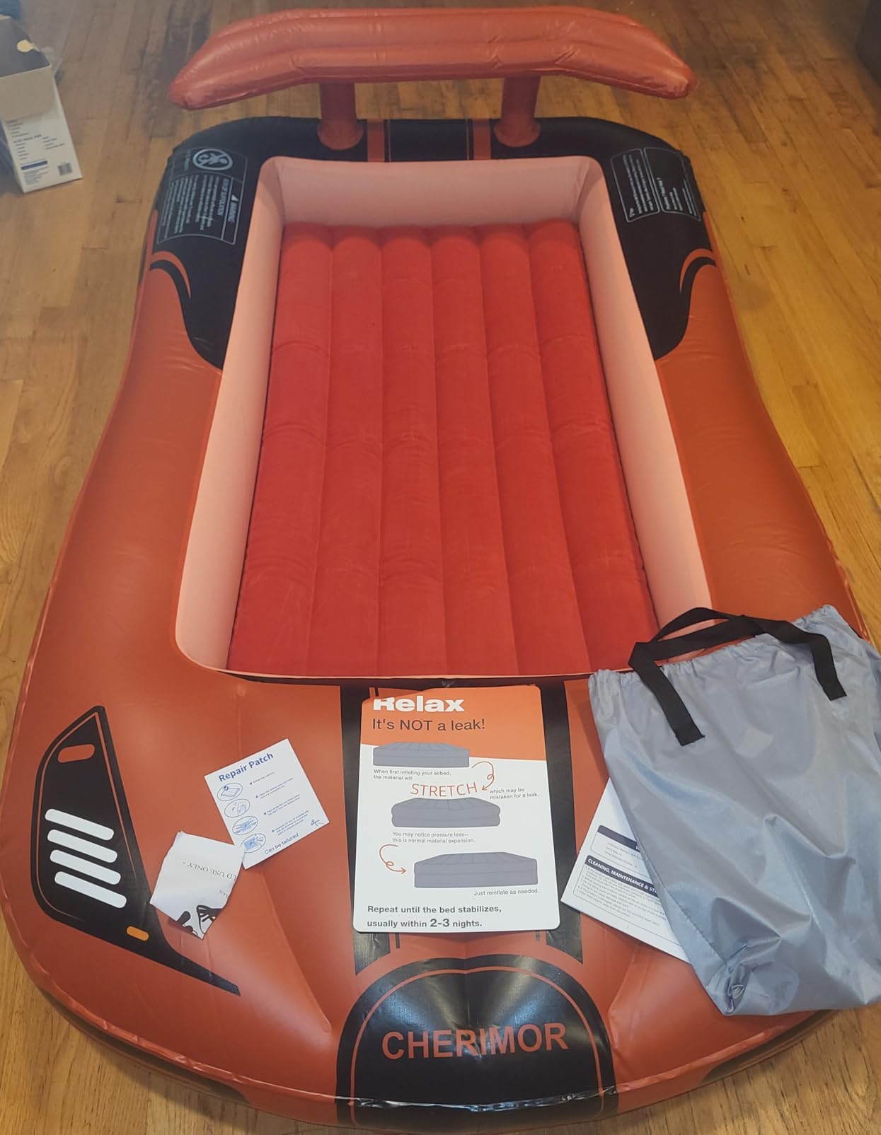 CHERIMOR Inflatable Toddler Travel Bed with 4 Safety Bumpers & Auto Pump customer photo 2