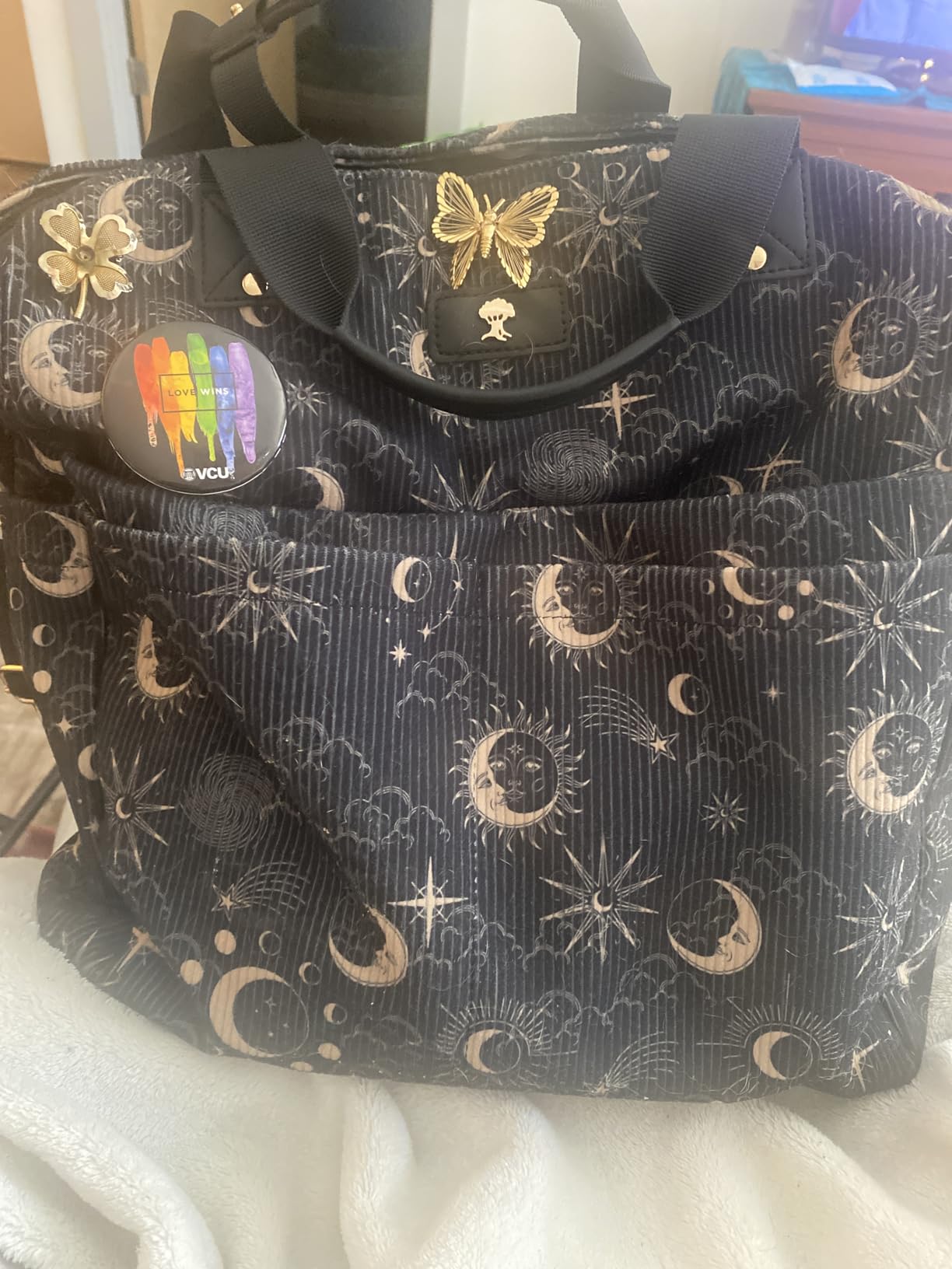 Diaper Backpack Totepack Crossbody 3 in 1 Laptop Tote with Insulated Pocket customer photo 2