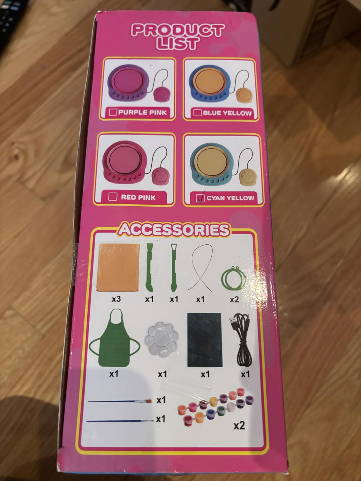 Pottery Wheel for Kids with Air Dry Clay Kit, 12 Paints & Tools, Ages 6-12 customer photo 2