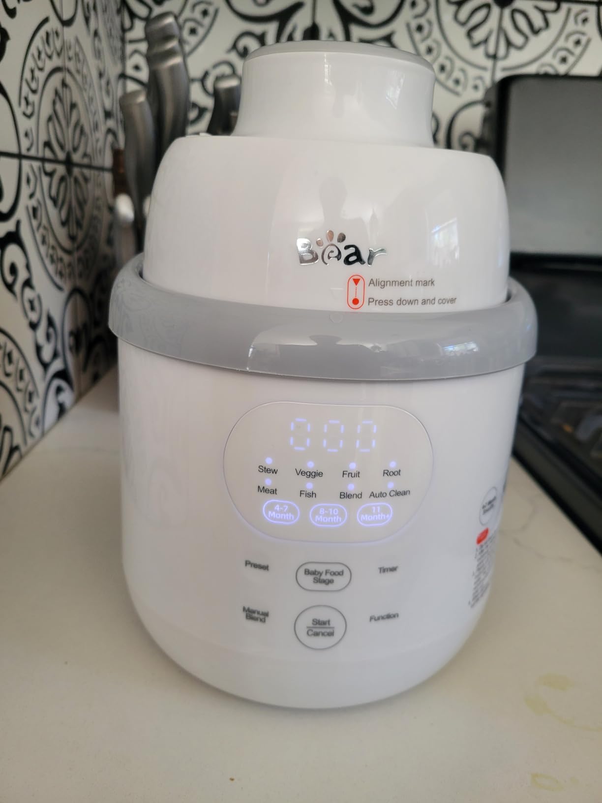 Bear Stainless Steel Baby Food Maker Processor, NutriEase 3-Stage Texture customer photo 1