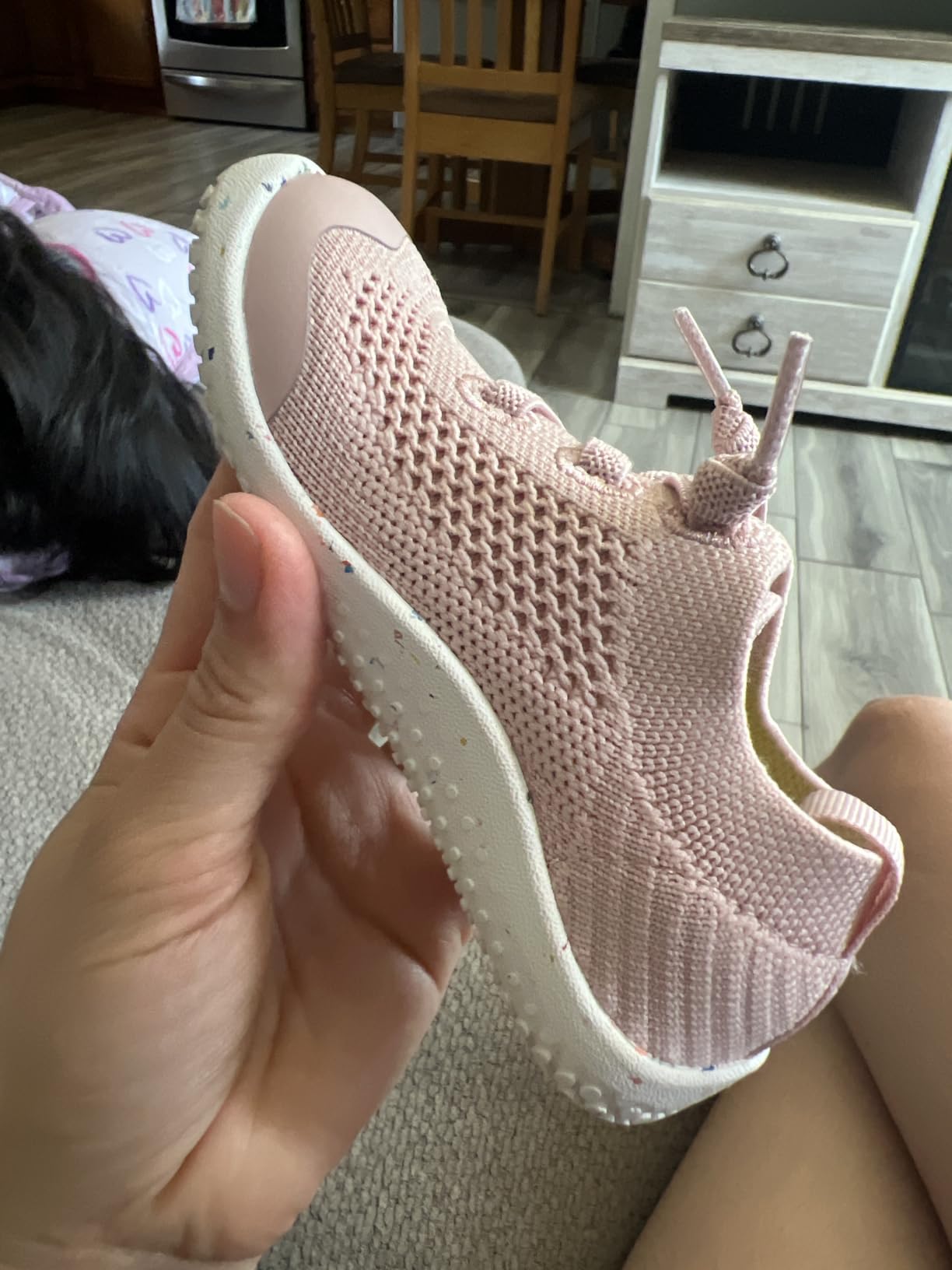 Toddler Barefoot Shoes - Wide Toe Box Zero Drop Flexible Lightweight Sneakers - Breathable Non-Slip Easy On/Off Skin-Friendly Minimalist for Indoor Outdoor Walking Running customer photo 1