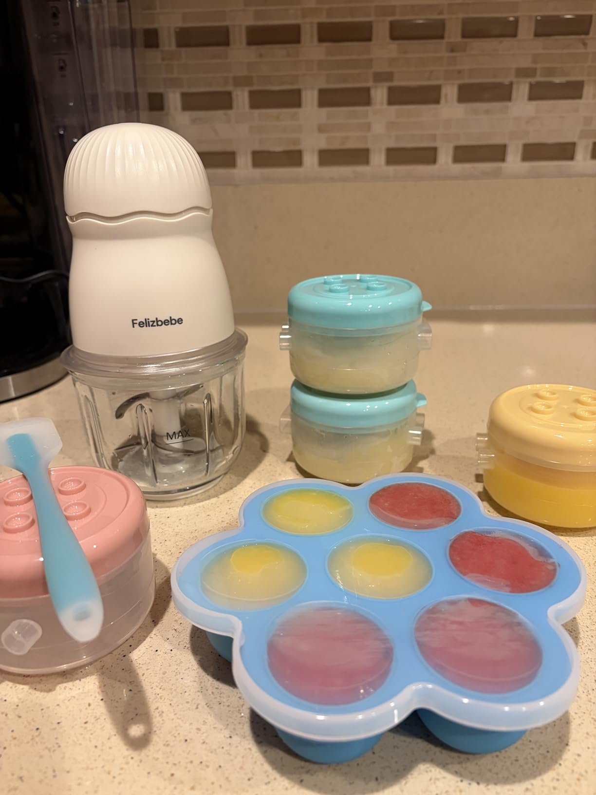 Baby Food Maker, Small Baby Food Processor Set, 10oz Puree Blender customer photo 1